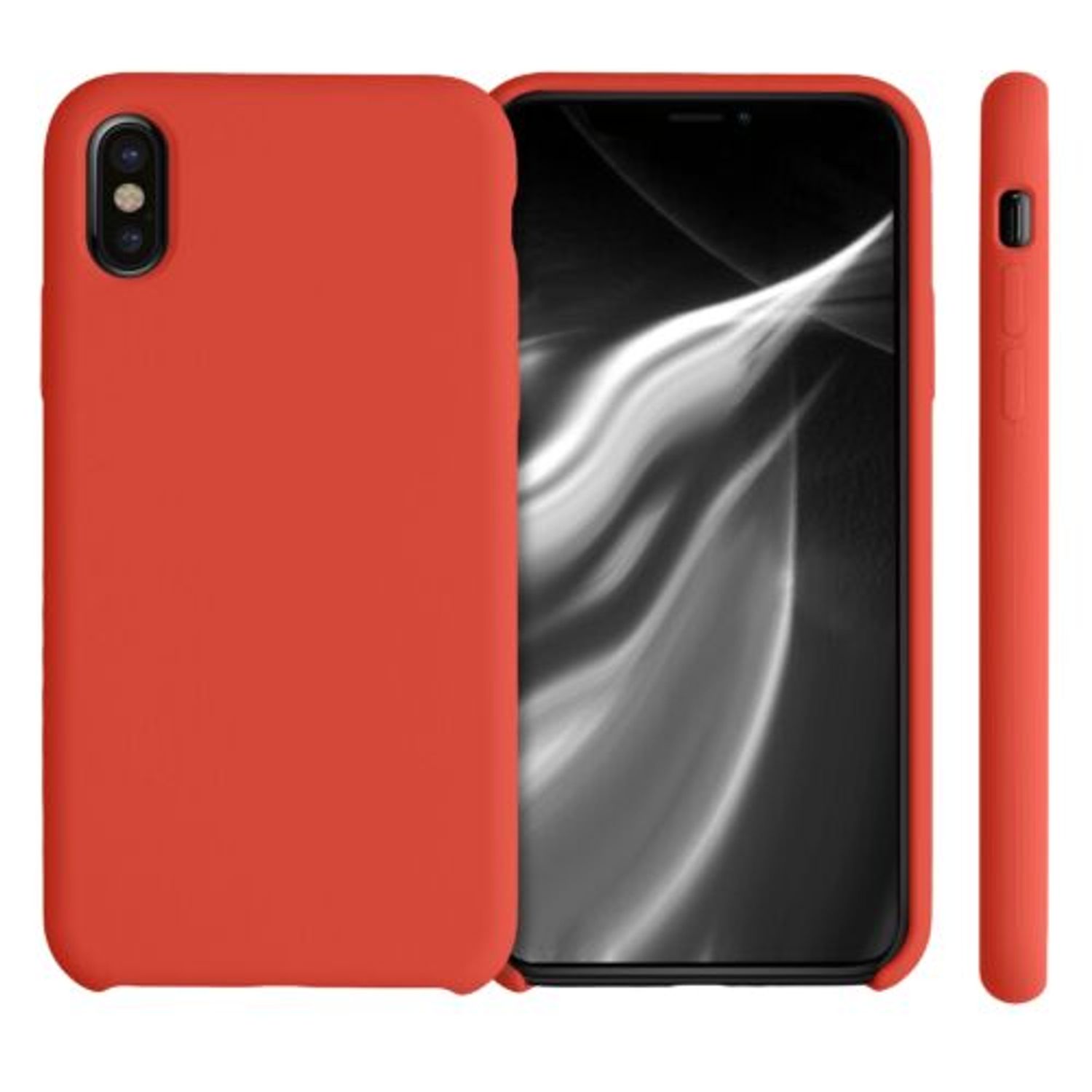 Husa pentru iPhone X/iPhone XS, Silicon, Rosu, 42495.218 fotografia produsului View 2 L