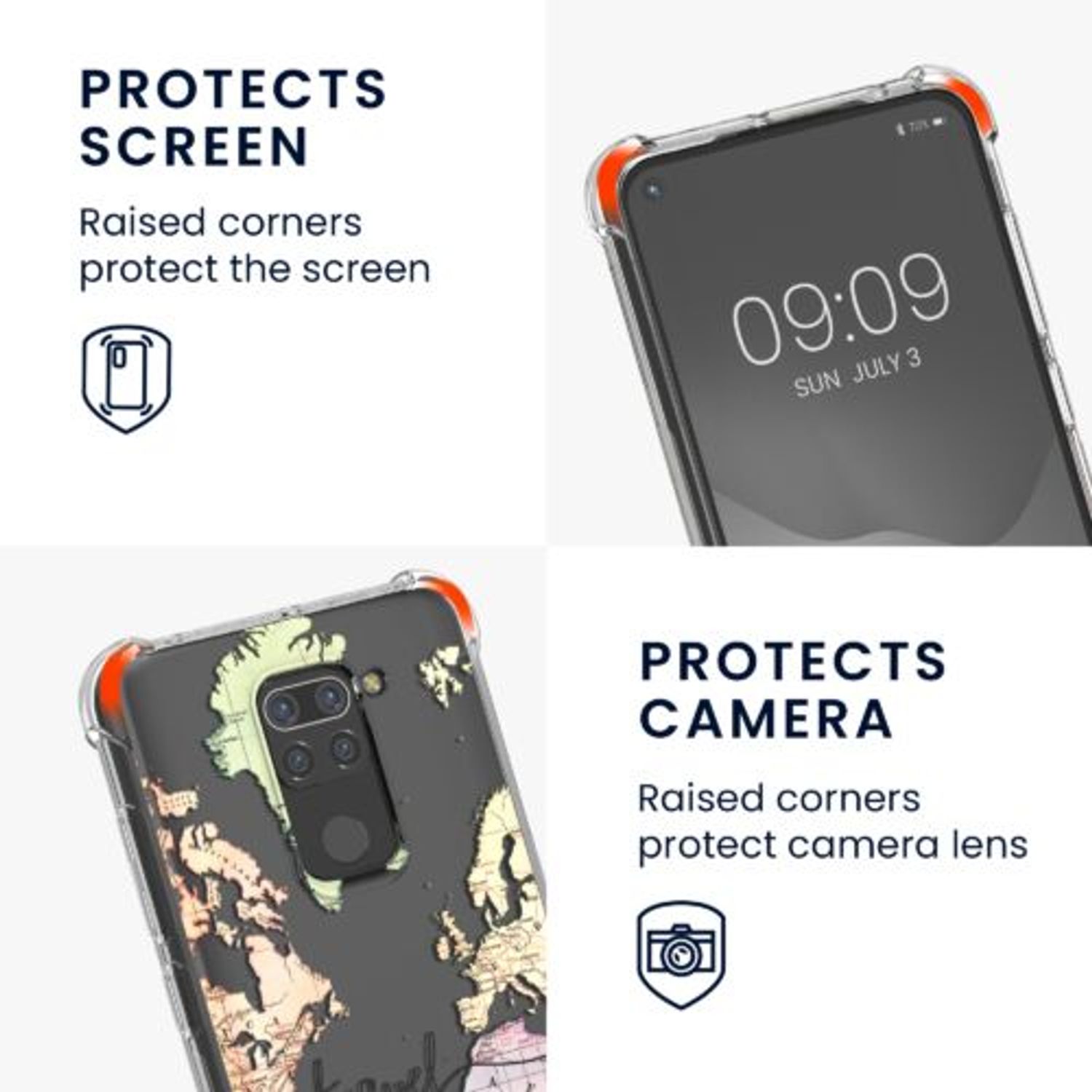 Husa Kwmobile pentru Xiaomi Redmi Note 9, Silicon, Multicolor, 53146.06 fotografia produsului View 5 L
