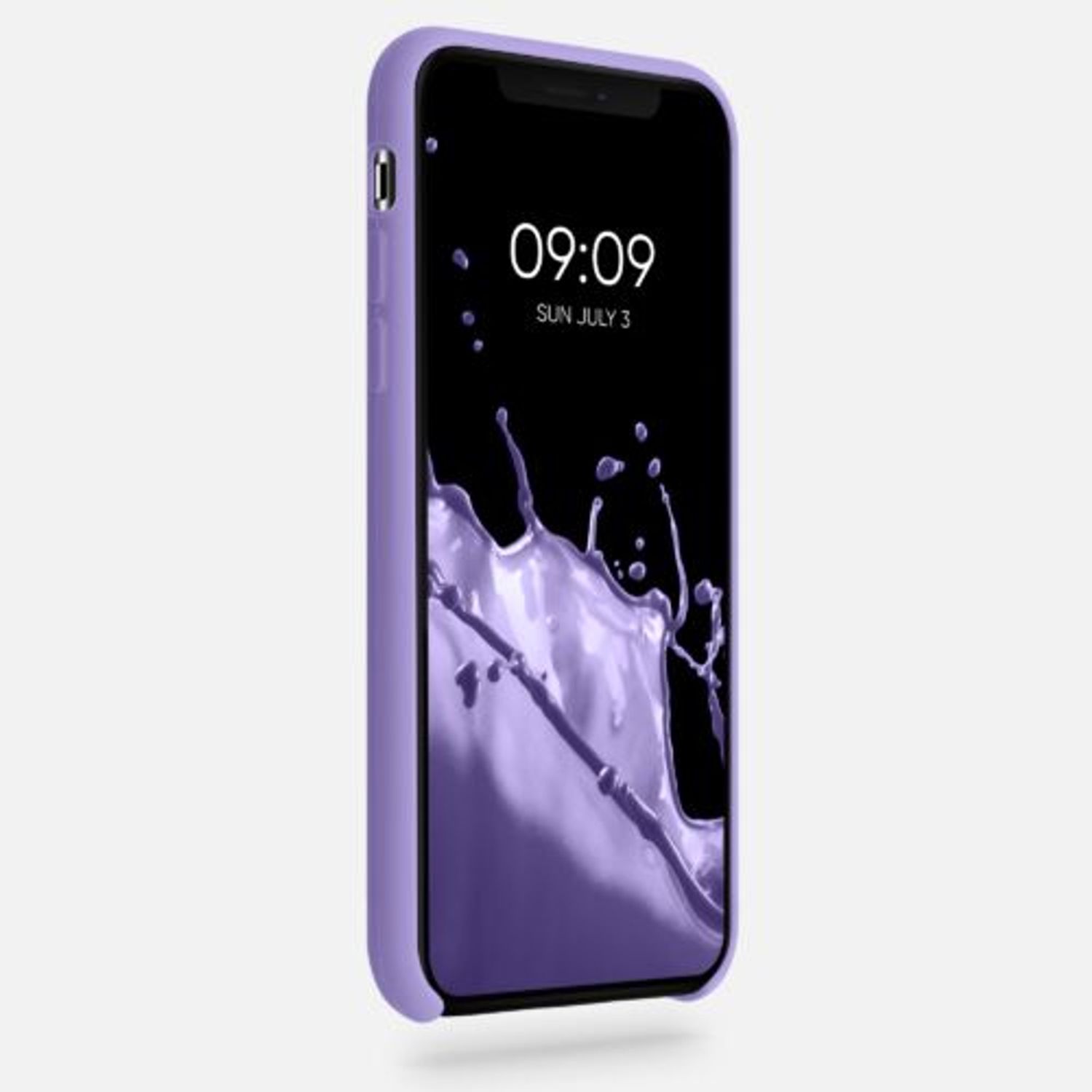 Husa pentru iPhone X/iPhone XS, Silicon, Mov, 42495.222 fotografia produsului View 3 L