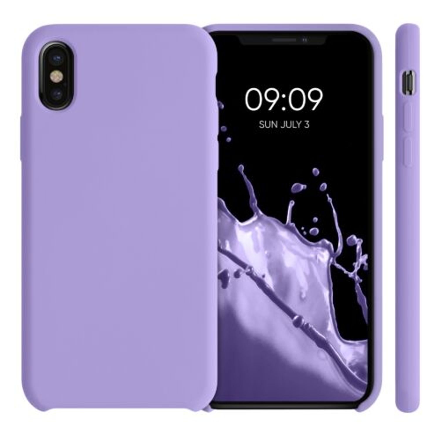 Husa pentru iPhone X/iPhone XS, Silicon, Mov, 42495.222 fotografia produsului View 2 L