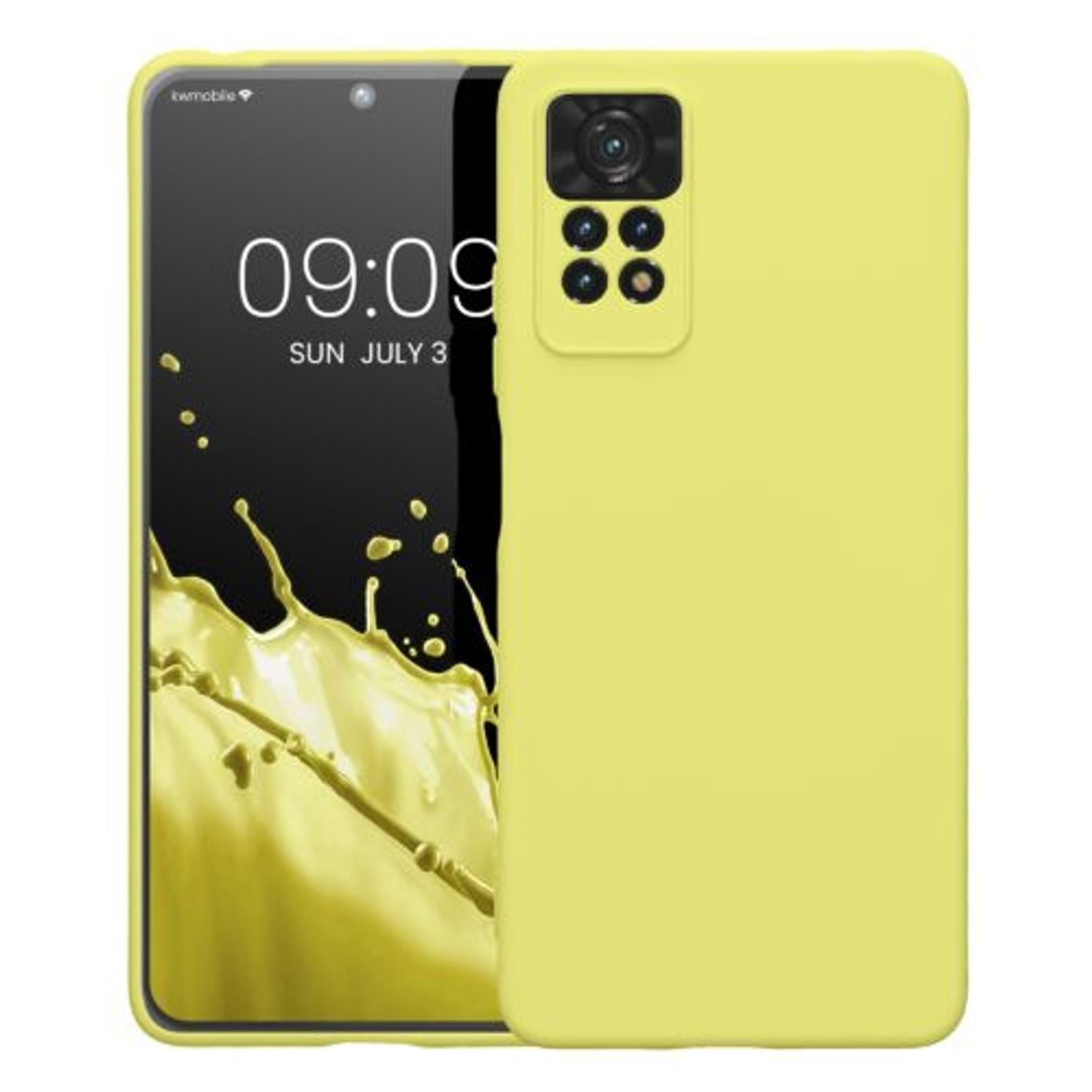 Husa Kwmobile pentru Xiaomi Redmi Note 11 Pro/Redmi Note 11 Pro 5G, Silicon, Galben, 57919.165 fotografia produsului
