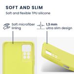Husa Kwmobile pentru Xiaomi Redmi Note 11 Pro/Redmi Note 11 Pro 5G, Silicon, Galben, 57919.165 fotografia produsului View 2 S