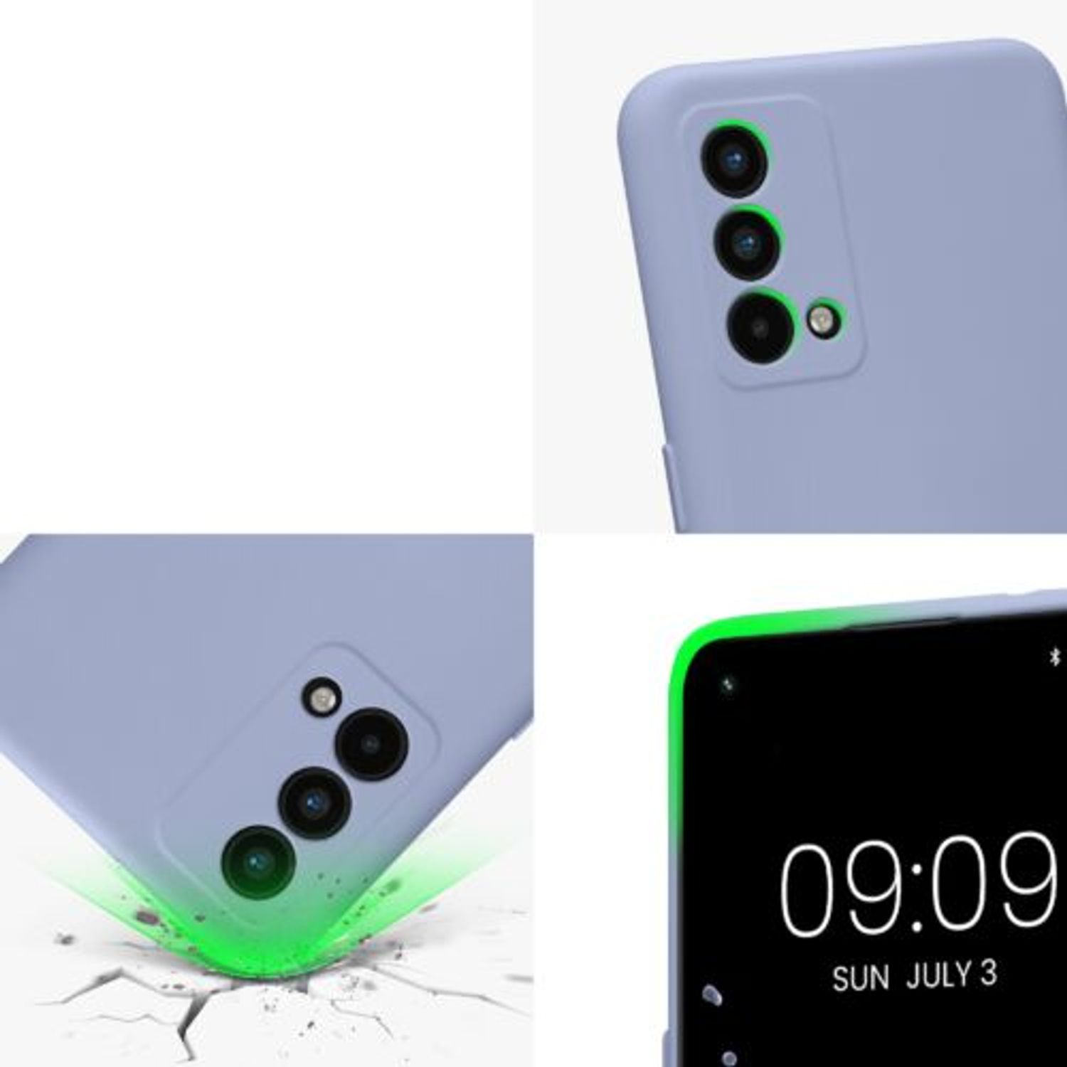 Husa Kwmobile pentru Realme GT Master Edition, Silicon, Albastru, 58698.139 fotografia produsului View 7 L