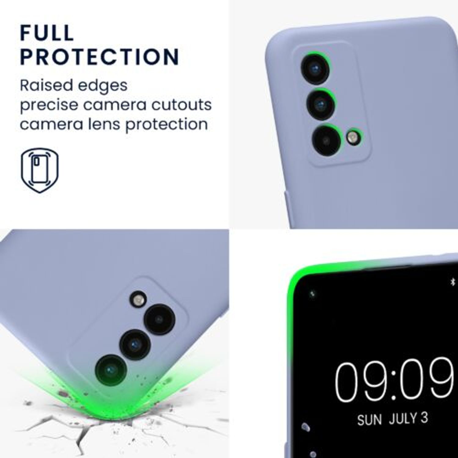 Husa Kwmobile pentru Realme GT Master Edition, Silicon, Albastru, 58698.139 fotografia produsului View 3 L