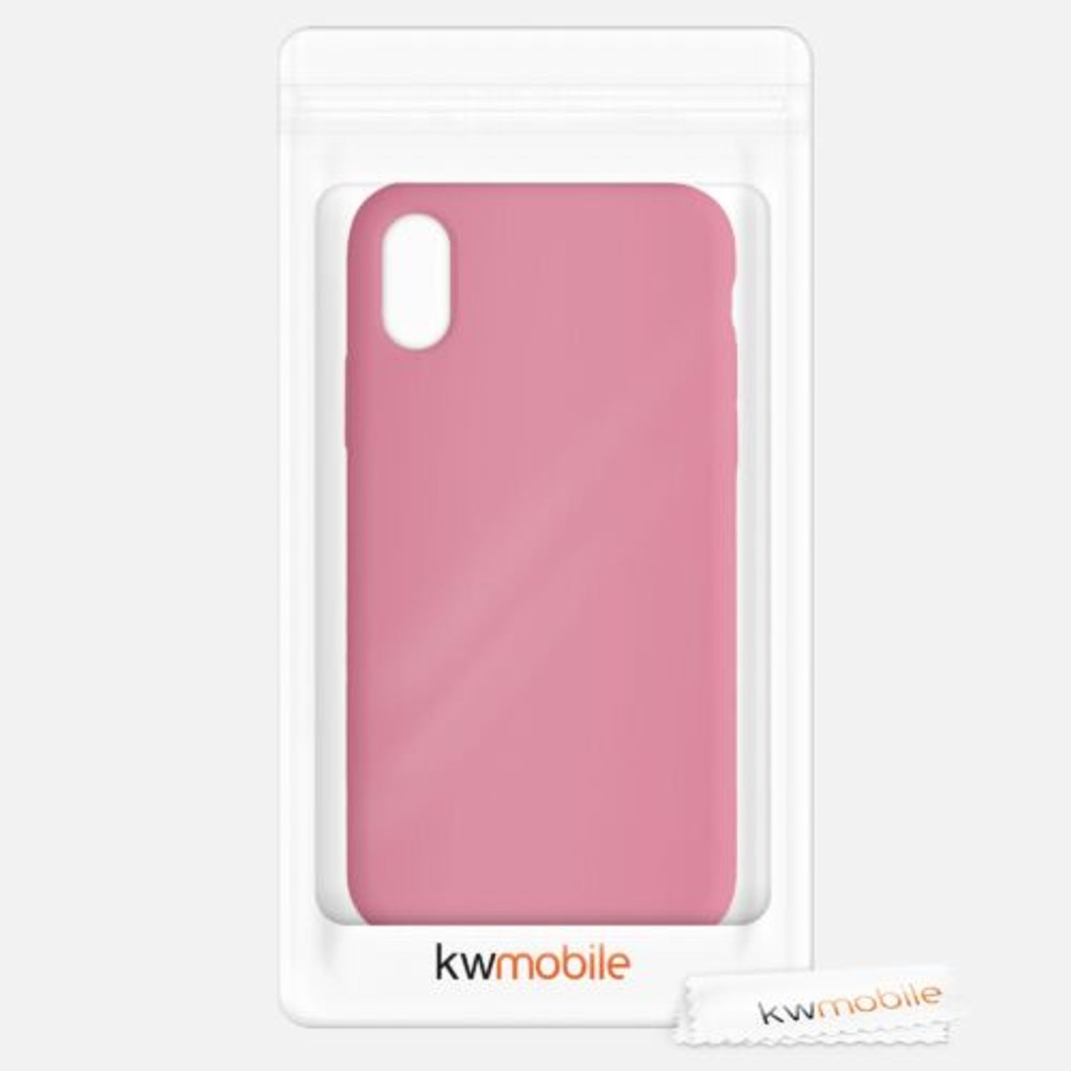 Husa pentru iPhone X/iPhone XS, Silicon, Roz, 46313.212 fotografia produsului View 7 L