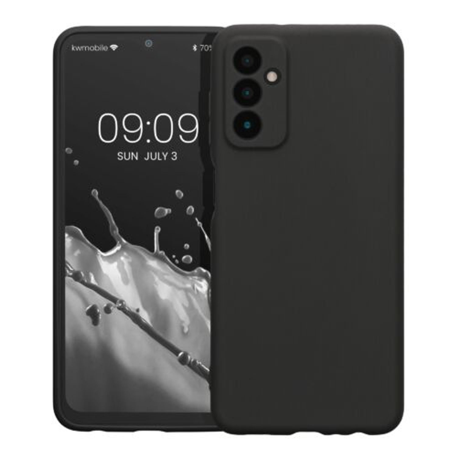 Husa Kwmobile pentru Samsung Galaxy M13, Silicon, Negru, 58917.01 fotografia produsului