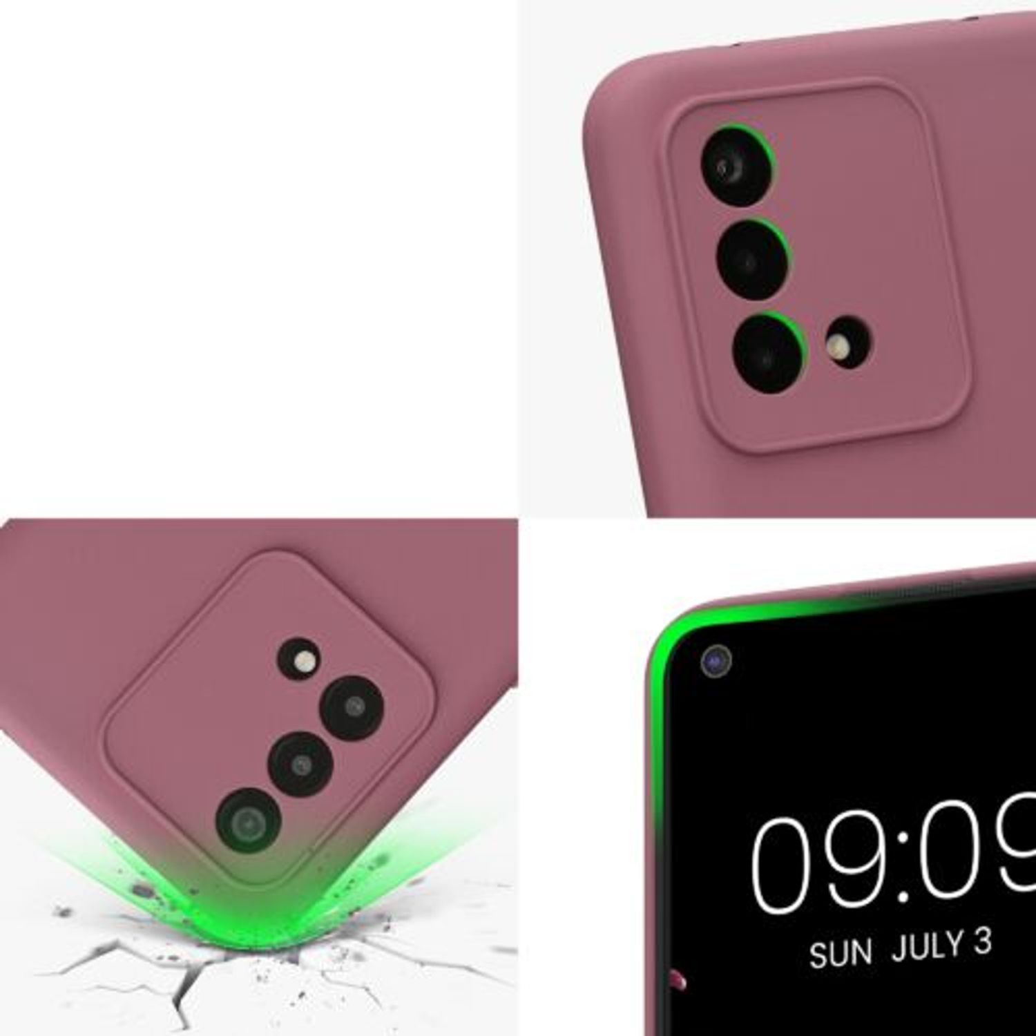 Husa Kwmobile pentru OPPO A74, Silicon, Violet, 58907.167 fotografia produsului View 7 L