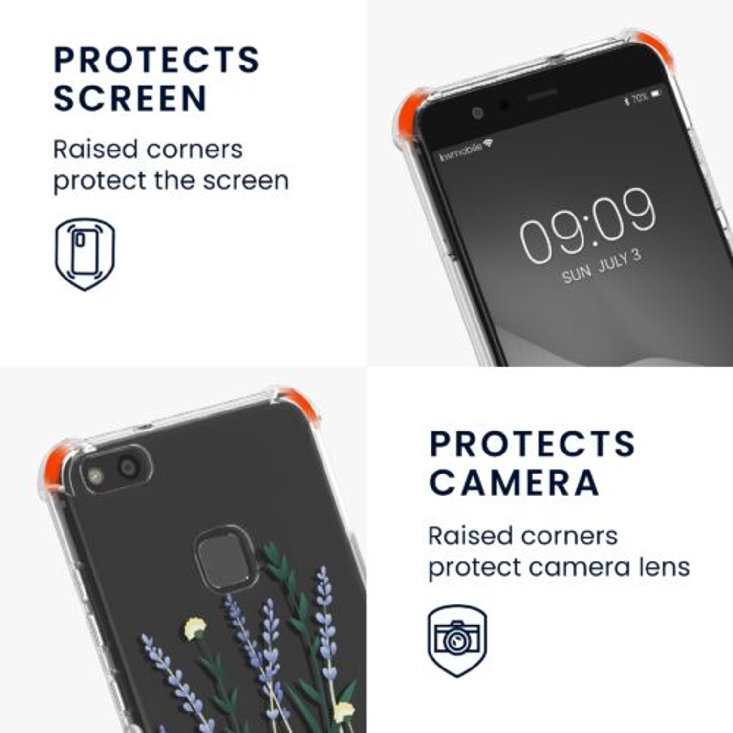 Husa Kwmobile pentru Huawei P10 Lite, Silicon, Multicolor, 50117.05 fotografia produsului View 3 L
