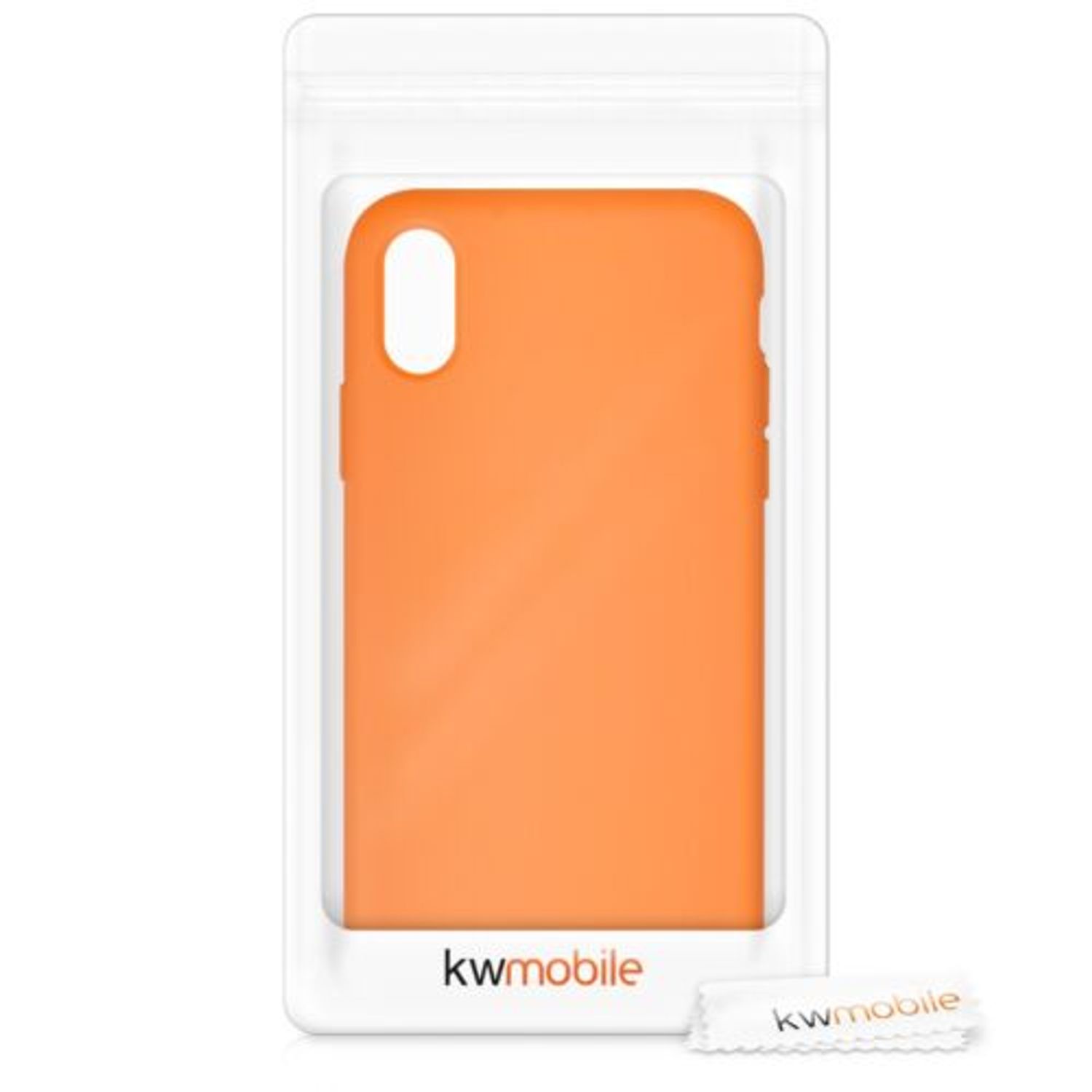 Husa pentru iPhone X/iPhone XS, Silicon, Portocaliu, 46313.150 fotografia produsului View 7 L