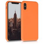Husa pentru iPhone X/iPhone XS, Silicon, Portocaliu, 46313.150 fotografia produsului