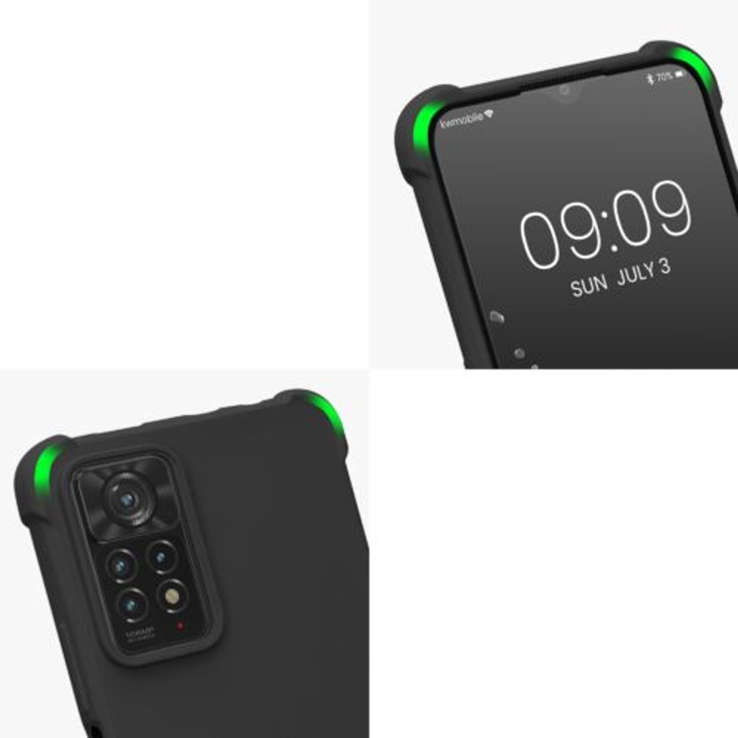 Husa Kwmobile pentru Xiaomi Redmi Note 11 Pro Plus 5G, Silicon, Negru, 58911.01 fotografia produsului View 6 L