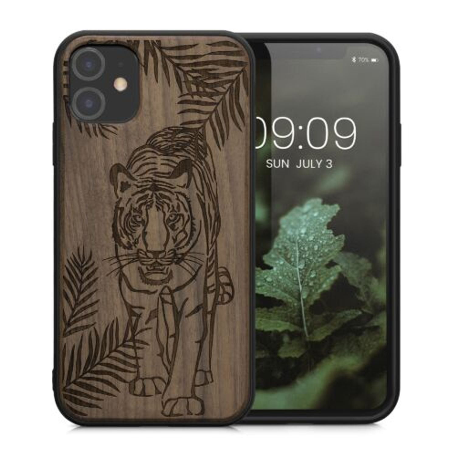 Husa Kwmobile pentru Apple iPhone 11, Lemn, Maro, 49799.14 fotografia produsului