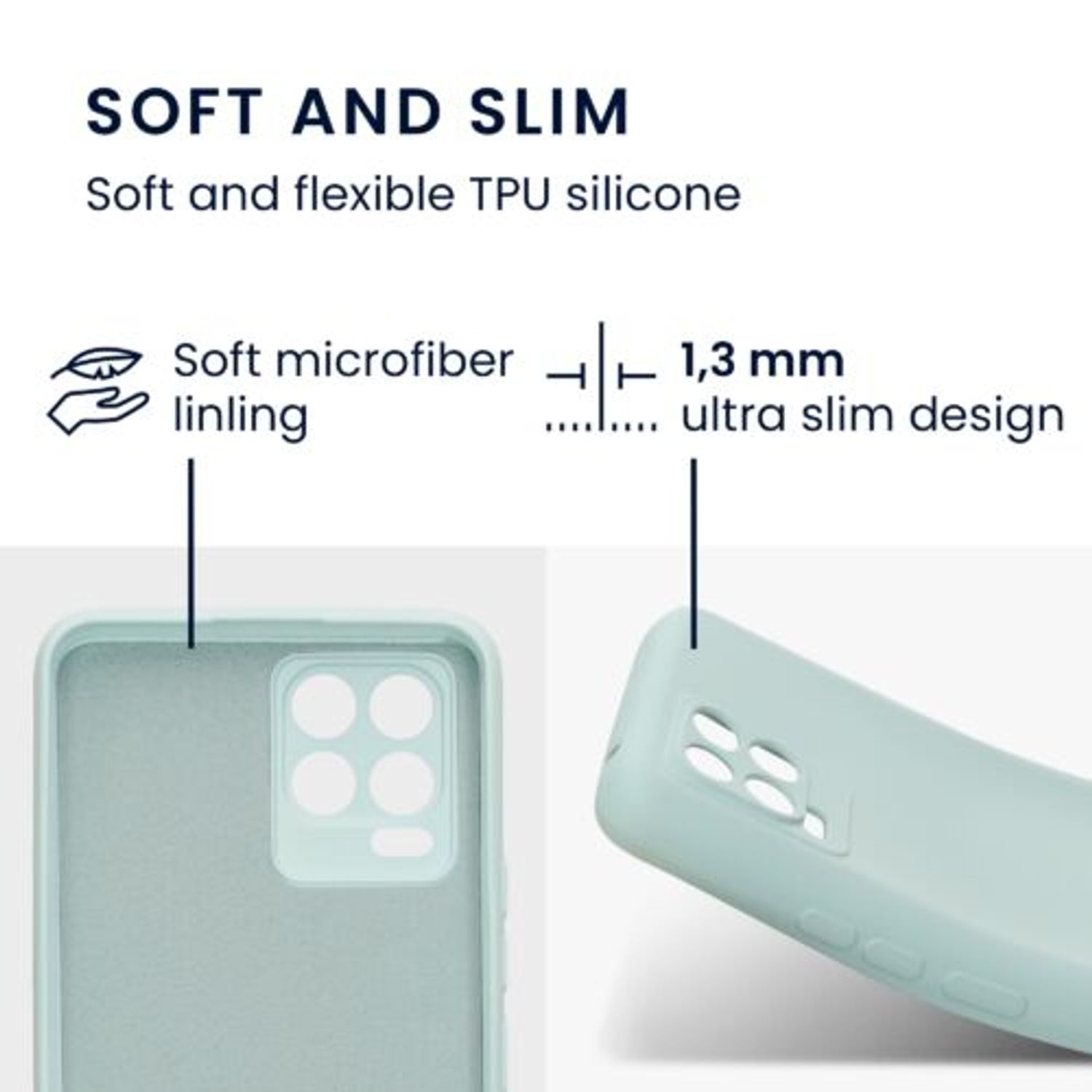 Husa Kwmobile pentru Realme 8 (2021)/8 Pro (2021), Silicon, Verde, 57573.200 fotografia produsului View 2 L