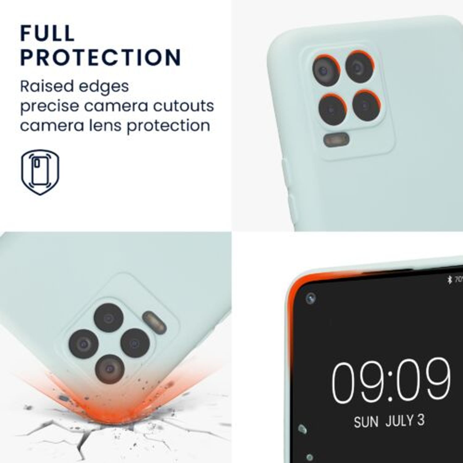 Husa Kwmobile pentru Realme 8 (2021)/8 Pro (2021), Silicon, Verde, 57573.200 fotografia produsului View 3 L