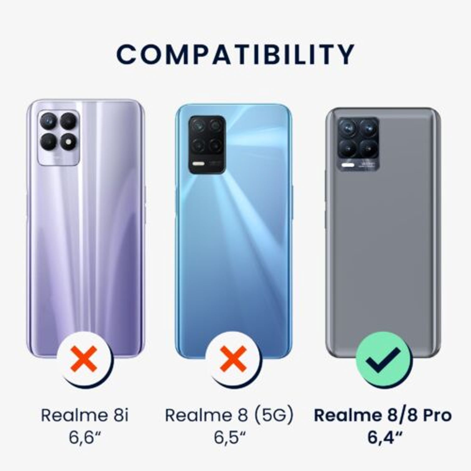 Husa Kwmobile pentru Realme 8 (2021)/8 Pro (2021), Silicon, Verde, 57573.200 fotografia produsului View 5 L