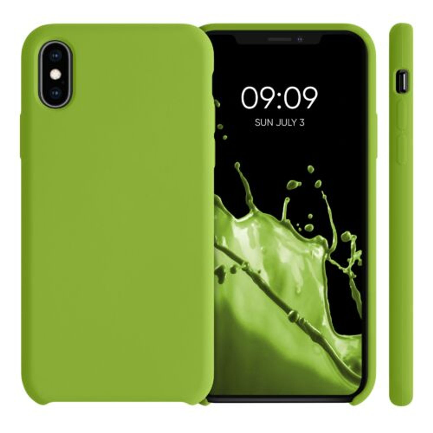 Husa pentru iPhone X/iPhone XS, Silicon, Verde, 46313.220 fotografia produsului View 2 L