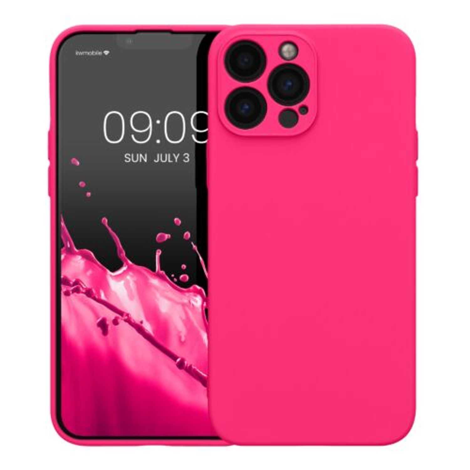 Husa Kwmobile pentru Apple iPhone 13 Pro Max, Silicon, Roz, 58956.77 fotografia produsului