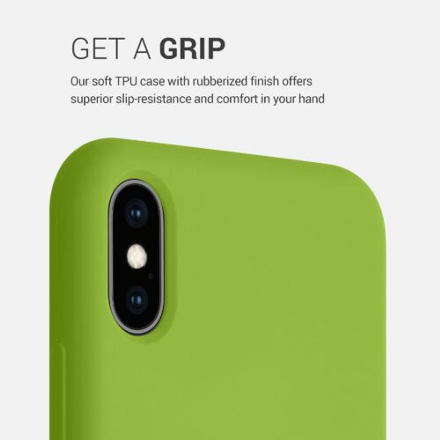 Husa pentru iPhone X/iPhone XS, Silicon, Verde, 46313.220 fotografia produsului View 6 L