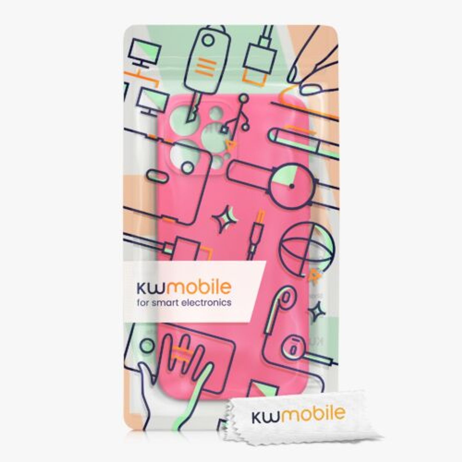 Husa Kwmobile pentru Apple iPhone 13 Pro Max, Silicon, Roz, 58956.77 fotografia produsului View 5 L