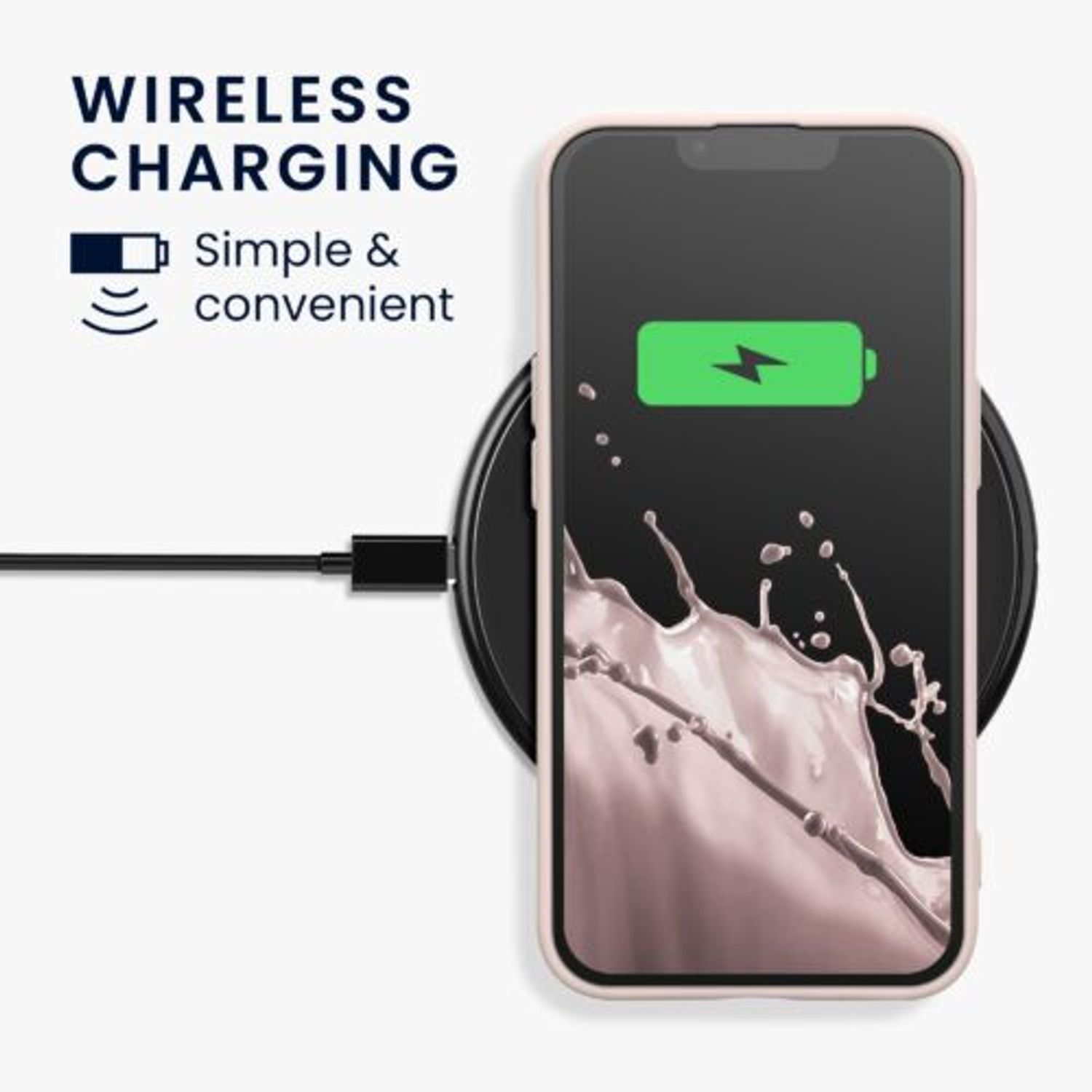 Husa Kwmobile pentru Apple iPhone 13, Silicon, Crem, 58954.225 fotografia produsului View 5 L