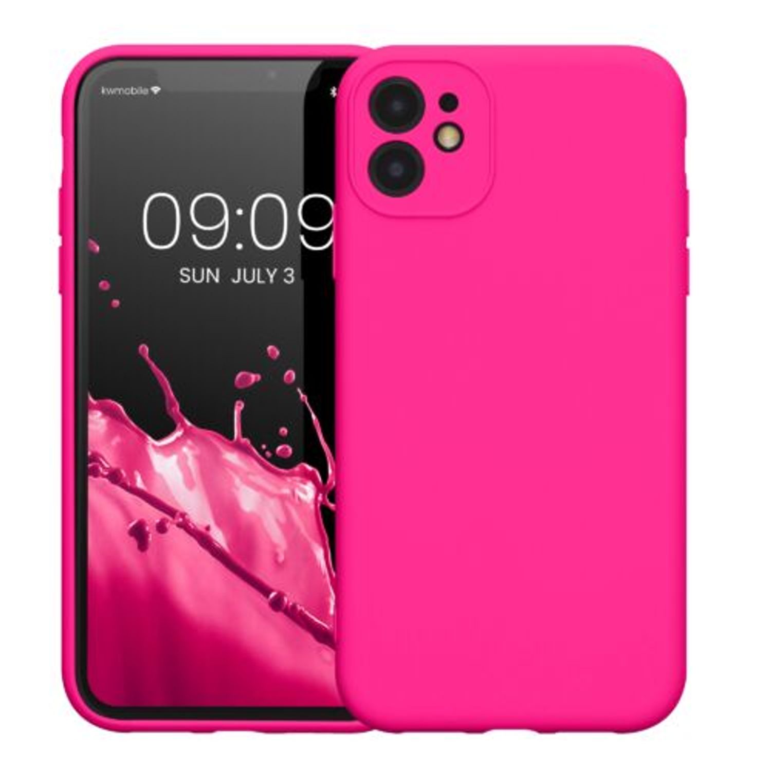Husa Kwmobile pentru Apple iPhone 11, Silicon, Roz, 58950.77 fotografia produsului