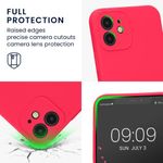 Husa Kwmobile pentru Apple iPhone 12/iPhone 12 Pro, Silicon, Roz, 58951.77 fotografia produsului View 3 S