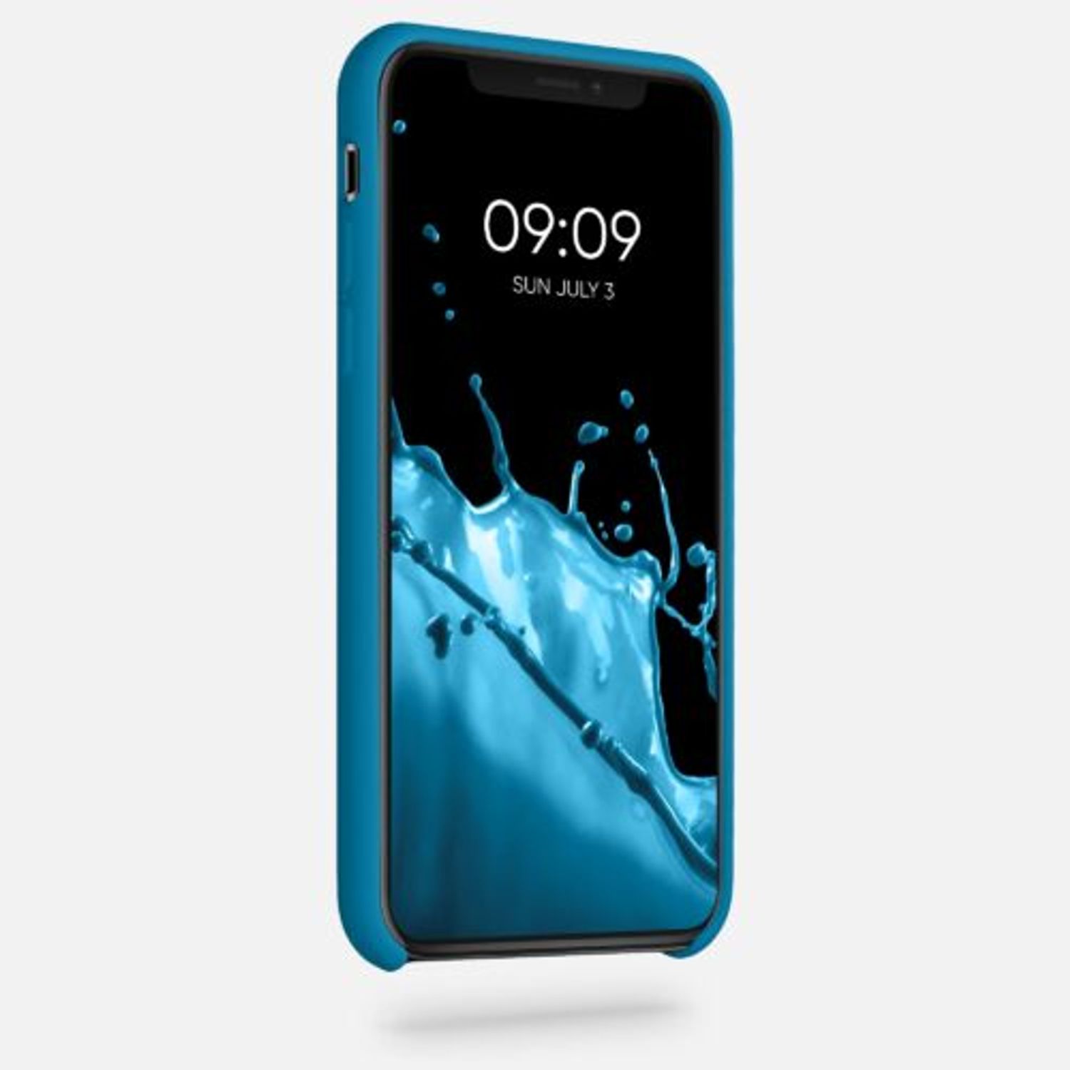 Husa pentru iPhone X/iPhone XS, Silicon, Albastru, 46313.224 fotografia produsului View 3 L