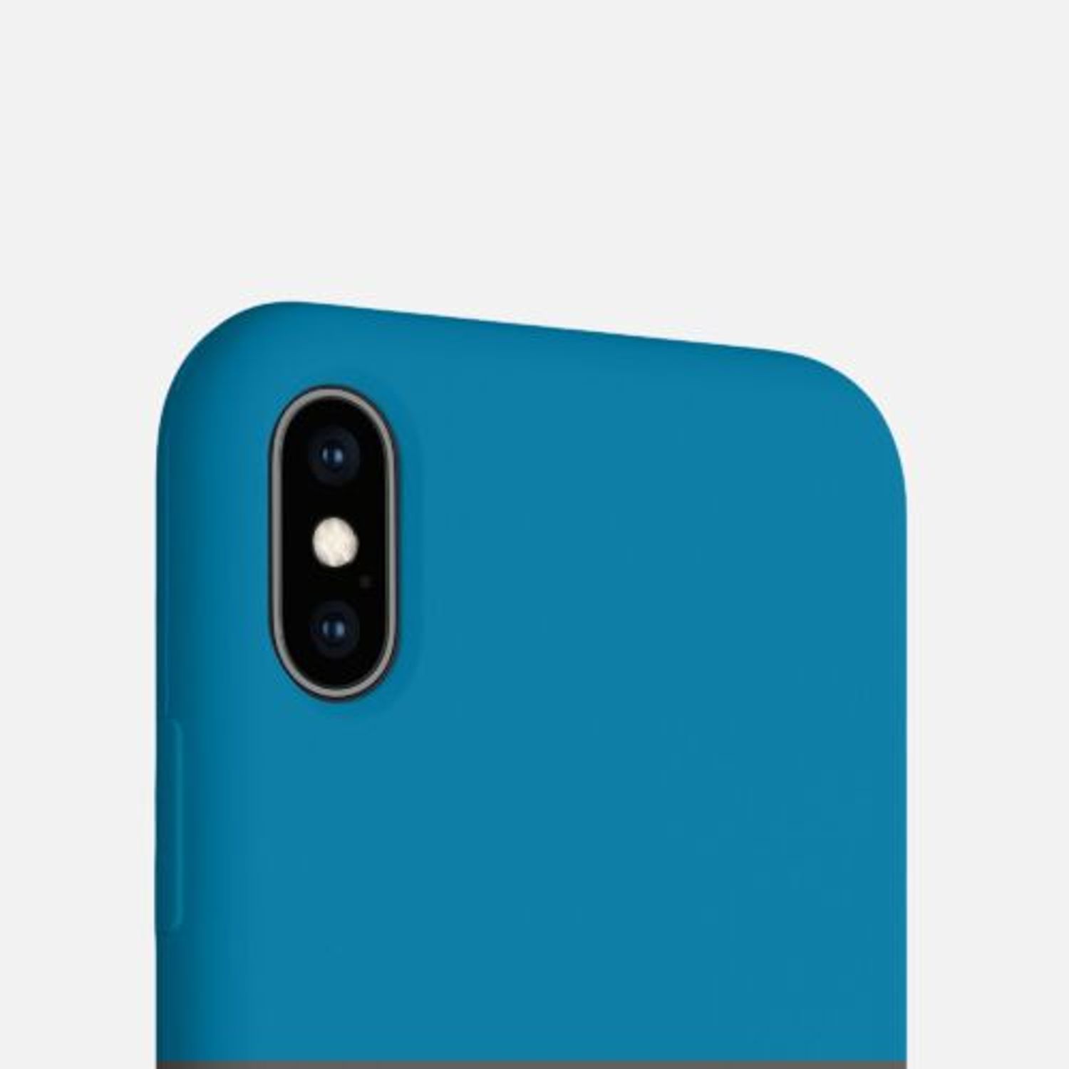 Husa pentru iPhone X/iPhone XS, Silicon, Albastru, 46313.224 fotografia produsului View 8 L
