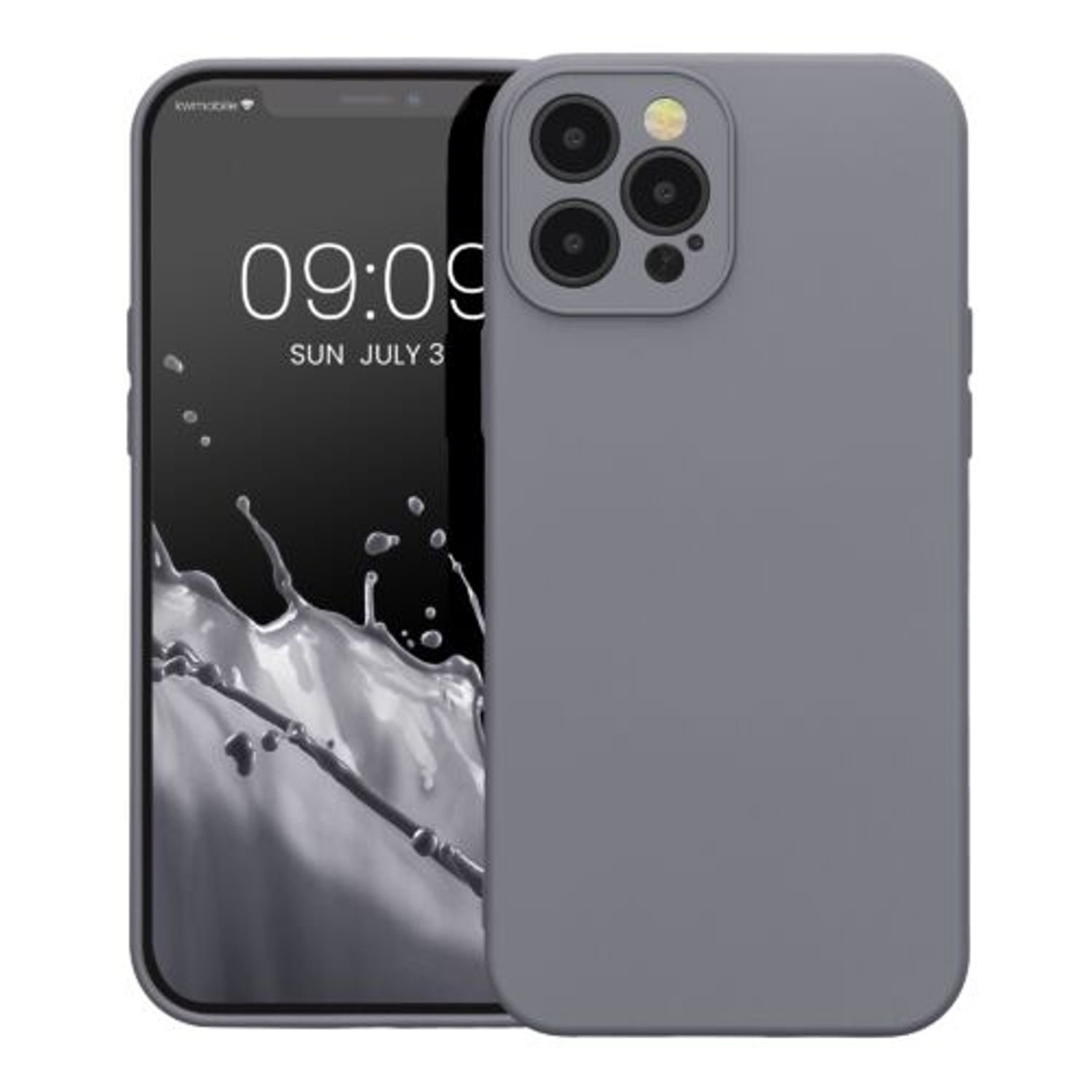 Husa Kwmobile pentru Apple iPhone 12 Pro Max, Silicon, Gri, 58953.155 fotografia produsului