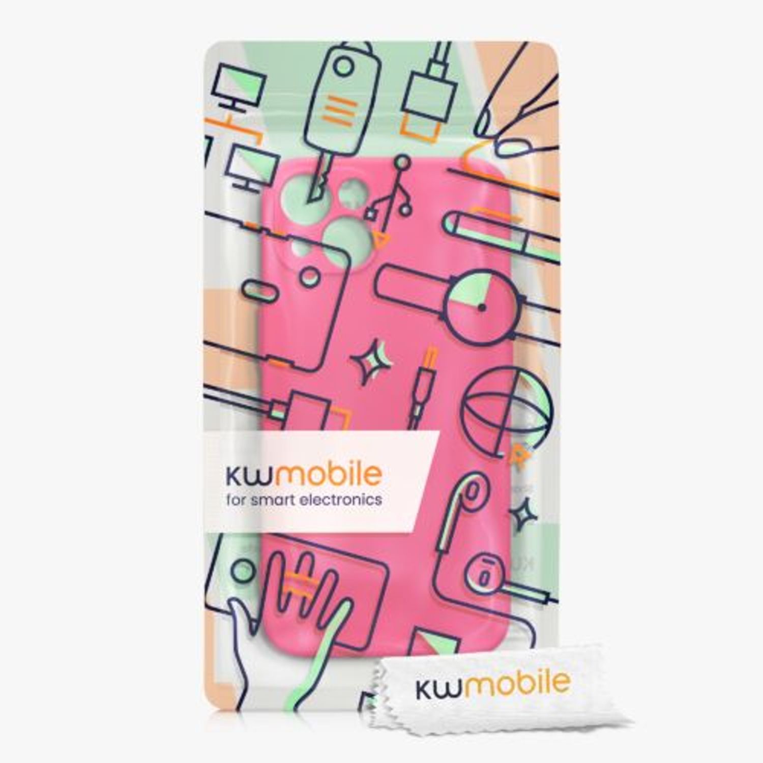 Husa Kwmobile pentru Apple iPhone 13, Silicon, Roz, 58954.77 fotografia produsului View 8 L