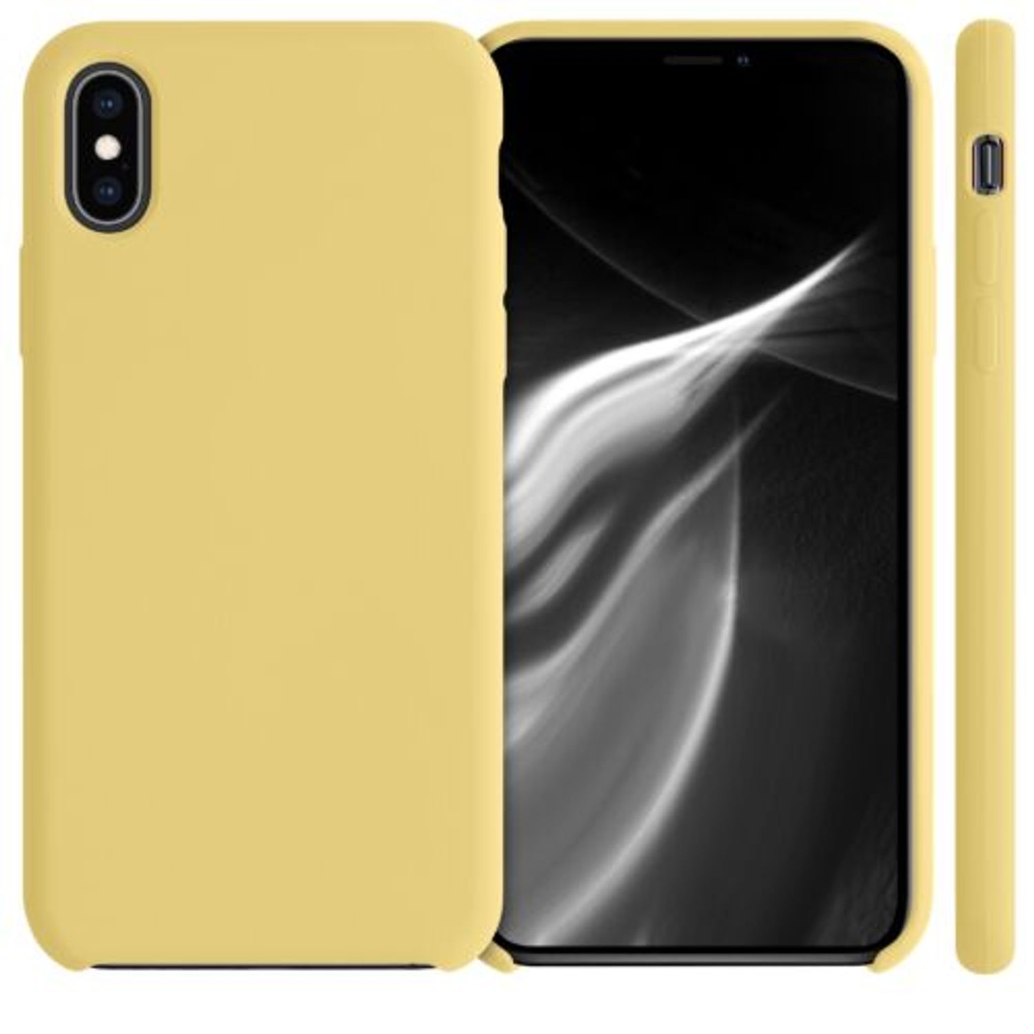 Husa pentru iPhone X/iPhone XS, Silicon, Galben, 46313.216 fotografia produsului View 2 L