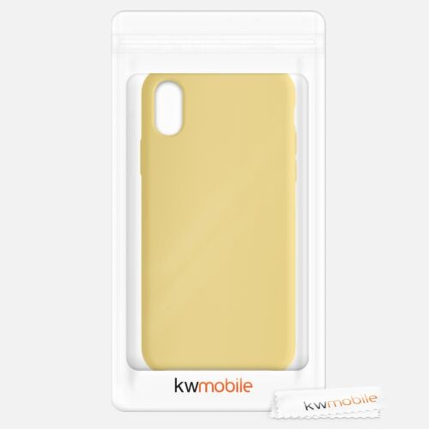 Husa pentru iPhone X/iPhone XS, Silicon, Galben, 46313.216 fotografia produsului View 7 L