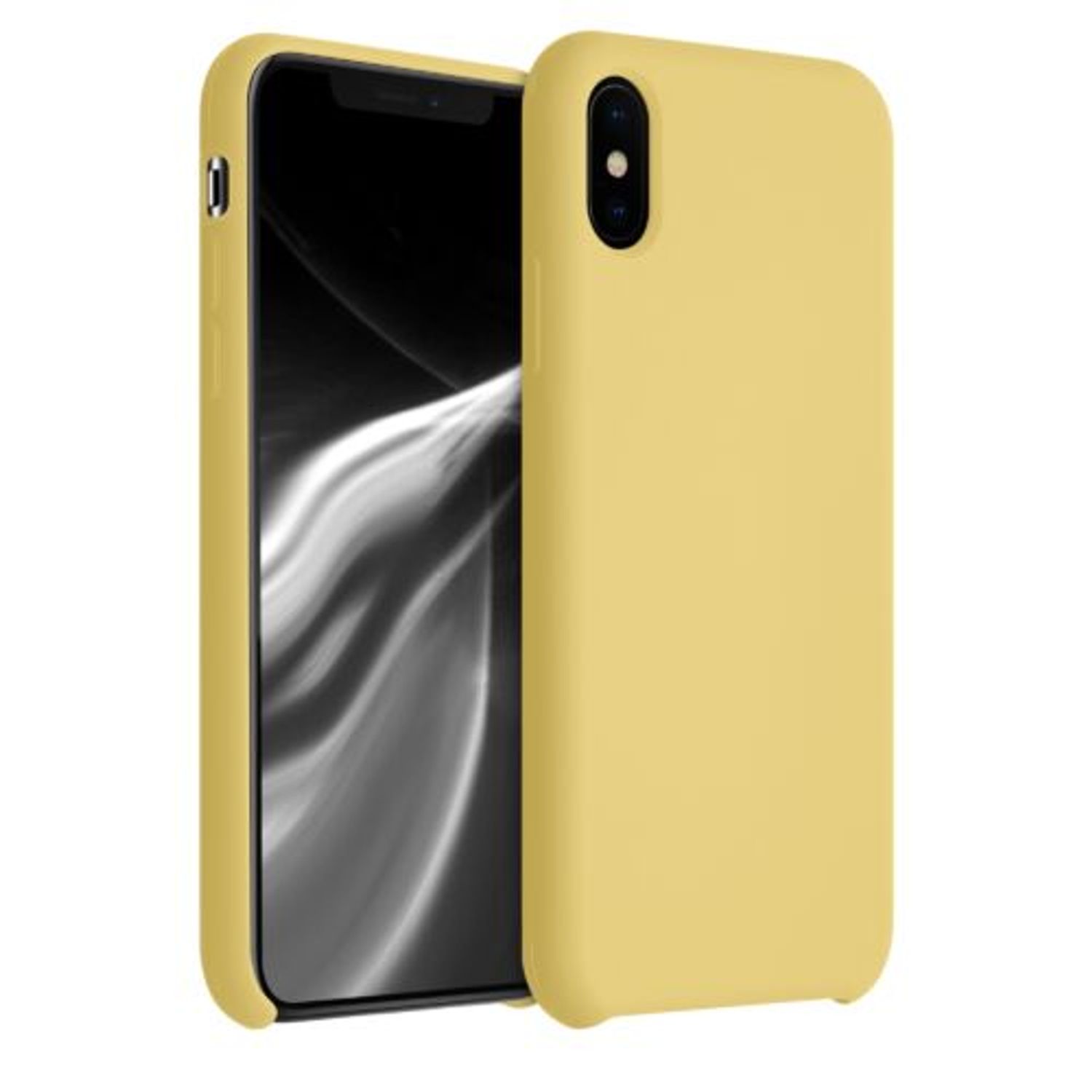 Husa pentru iPhone X/iPhone XS, Silicon, Galben, 46313.216 fotografia produsului