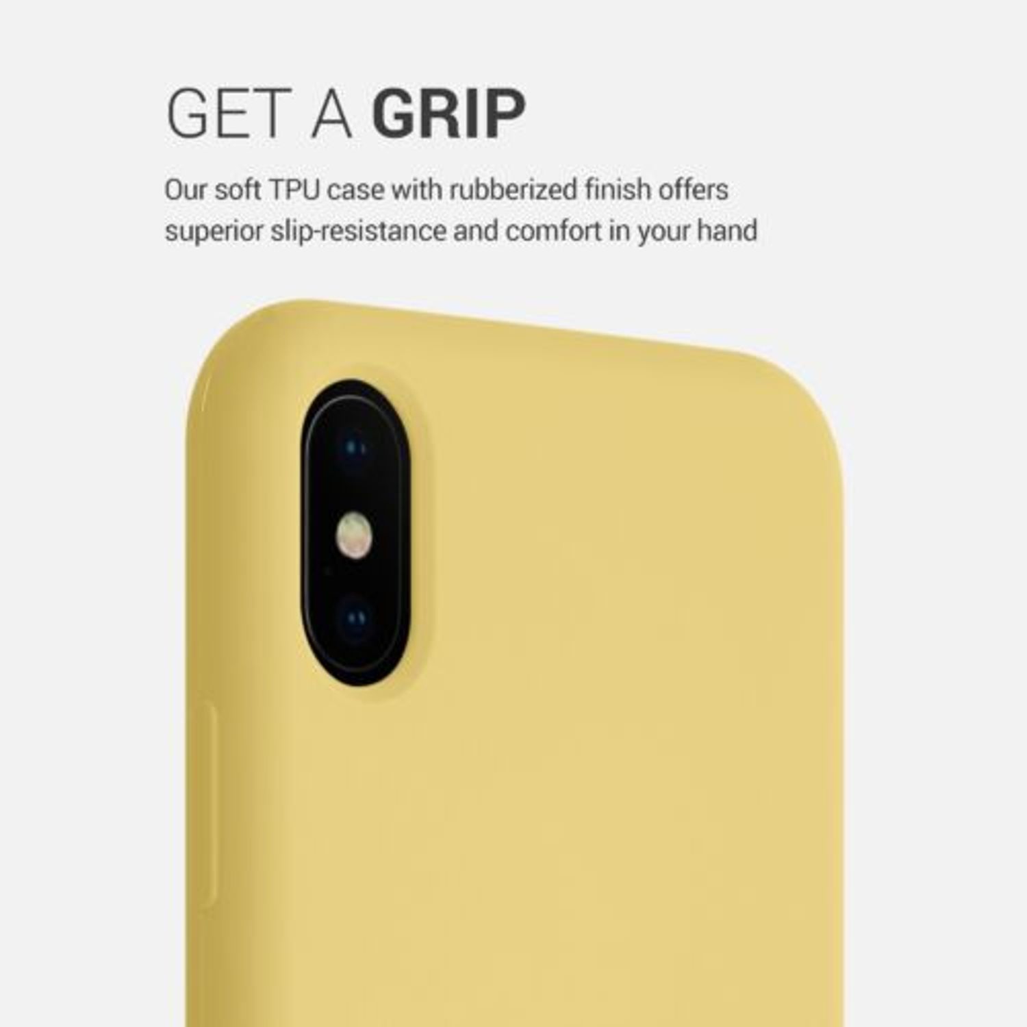 Husa pentru iPhone X/iPhone XS, Silicon, Galben, 46313.216 fotografia produsului View 4 L