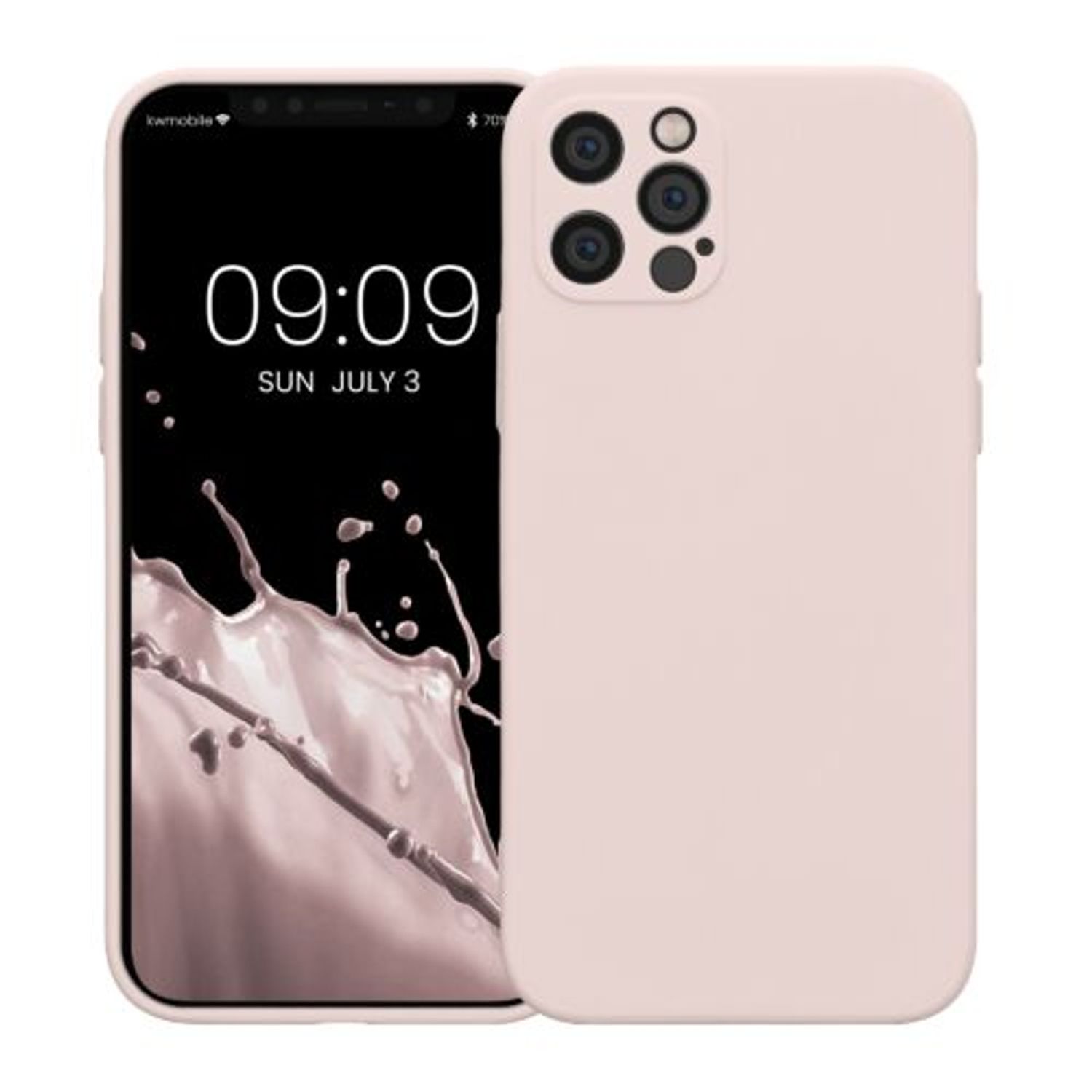 Husa Kwmobile pentru Apple iPhone 12 Pro, Silicon, Crem, 58952.225 fotografia produsului