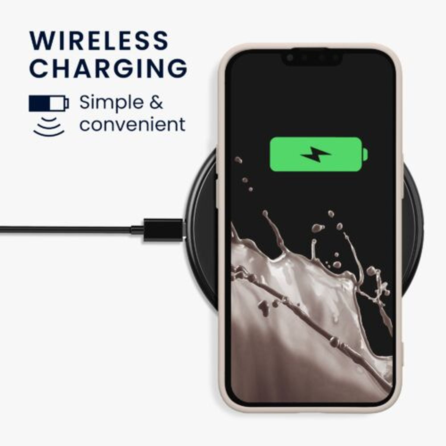 Husa Kwmobile pentru Apple iPhone 13 Pro, Silicon, Crem, 58955.154 fotografia produsului View 2 L
