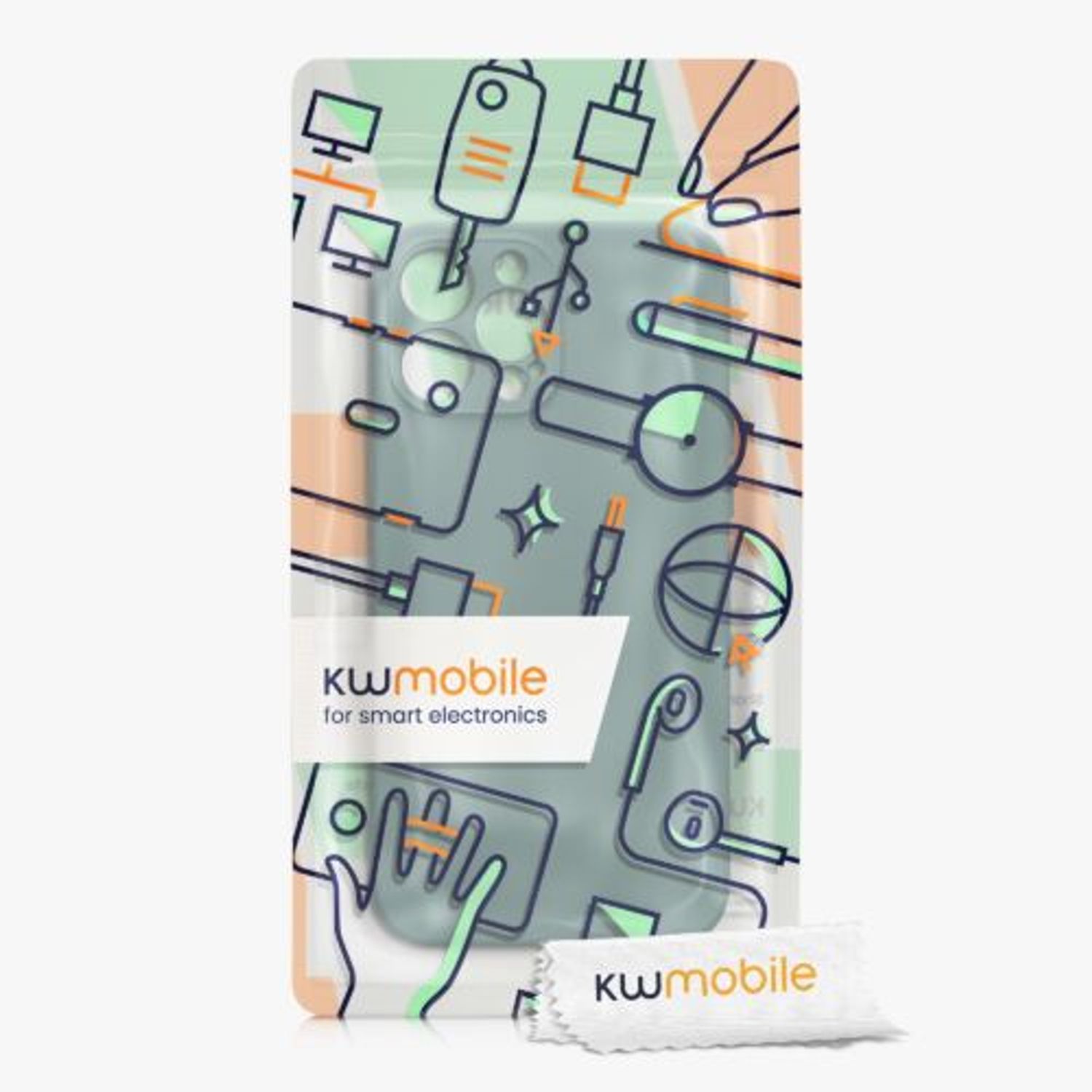 Husa Kwmobile pentru Apple iPhone 13 Pro Max, Silicon, Verde, 58956.166 fotografia produsului View 7 L
