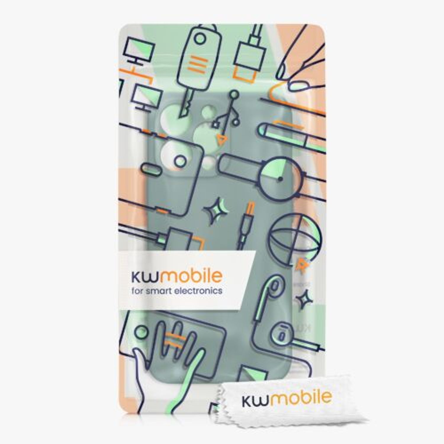 Husa Kwmobile pentru Apple iPhone 13 Pro, Silicon, Verde, 58955.166 fotografia produsului View 7 L