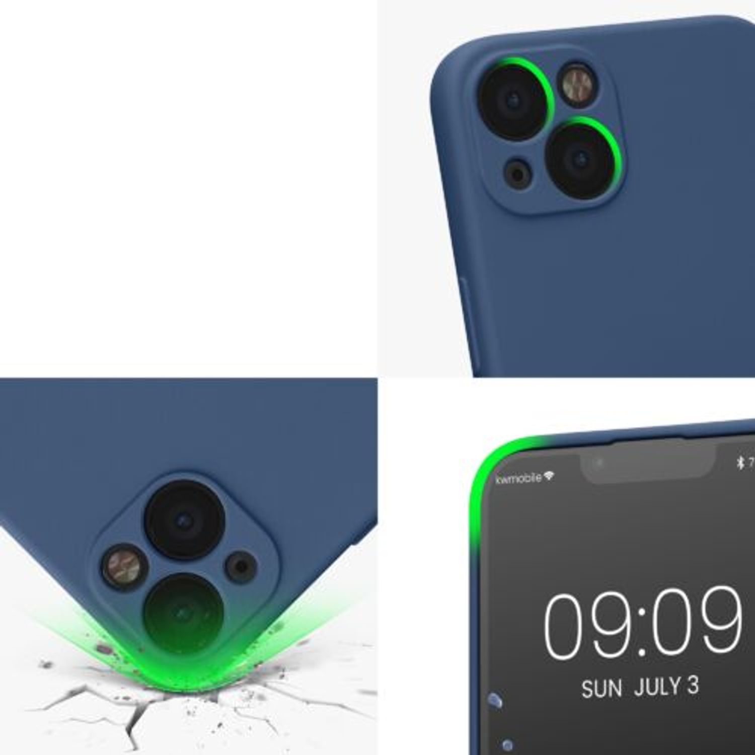 Husa Kwmobile pentru Apple iPhone 13, Silicon, Albastru, 58954.116 fotografia produsului View 8 L