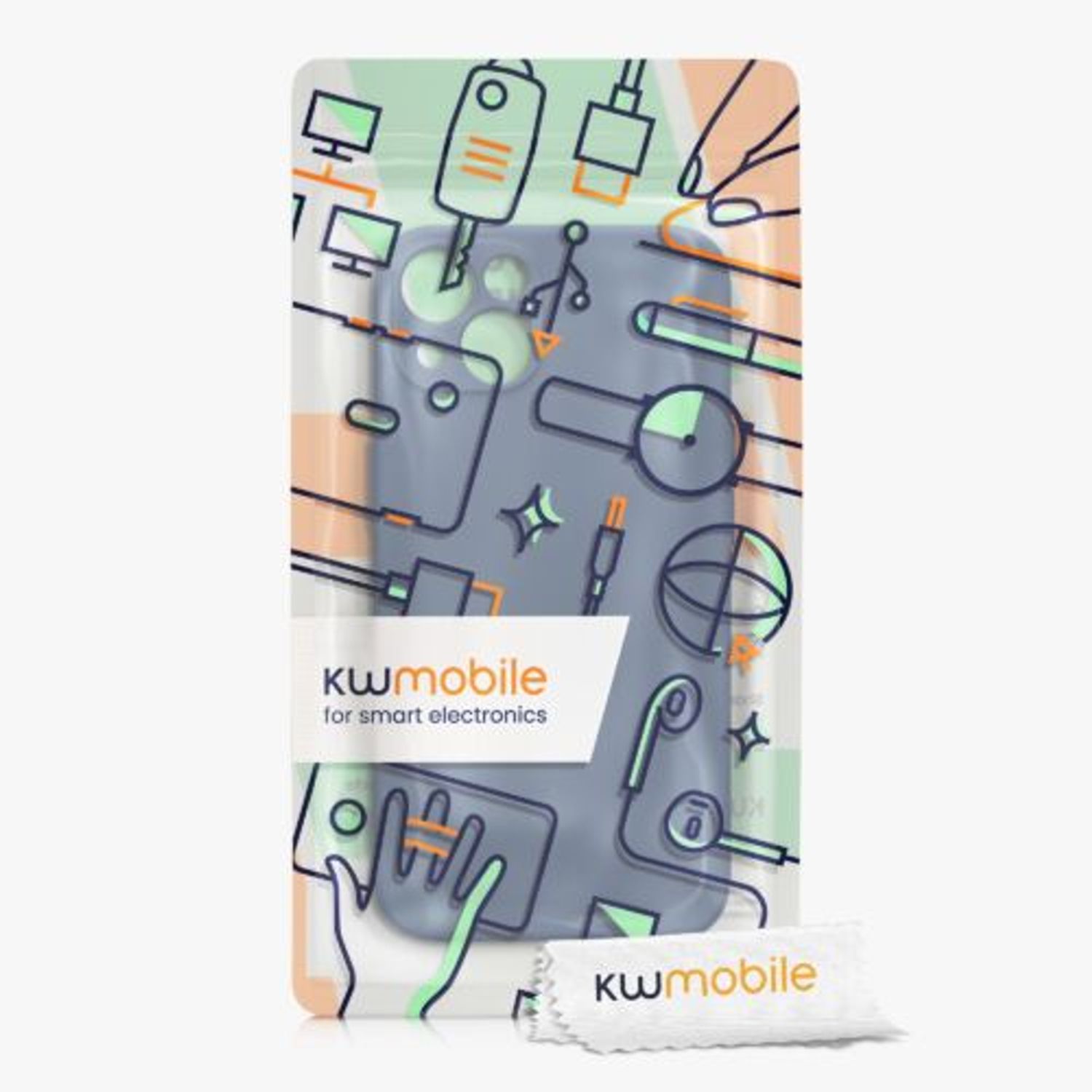 Husa Kwmobile pentru Apple iPhone 13, Silicon, Albastru, 58954.116 fotografia produsului View 7 L