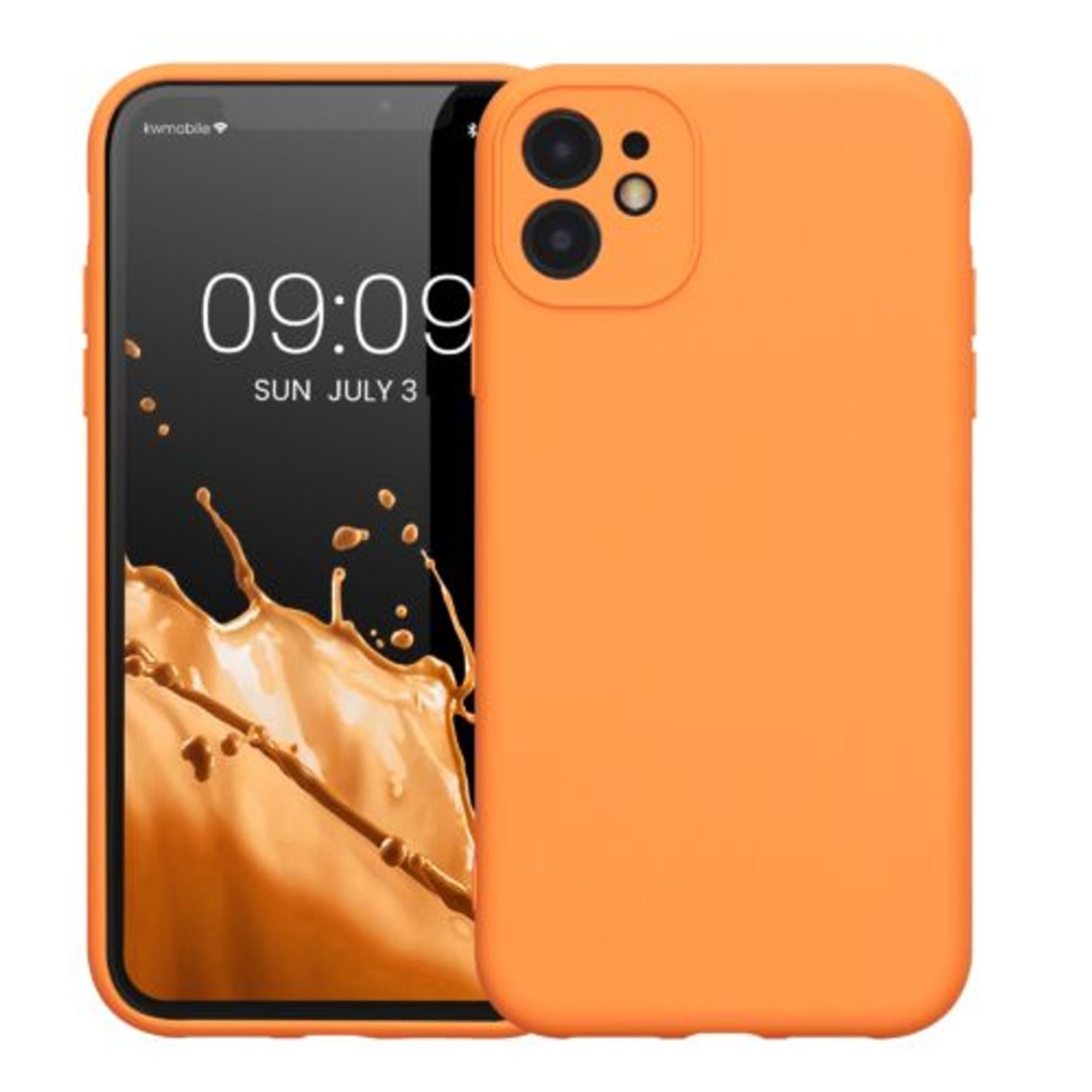 Husa Kwmobile pentru Apple iPhone 11, Silicon, Portocaliu, 58950.150 fotografia produsului