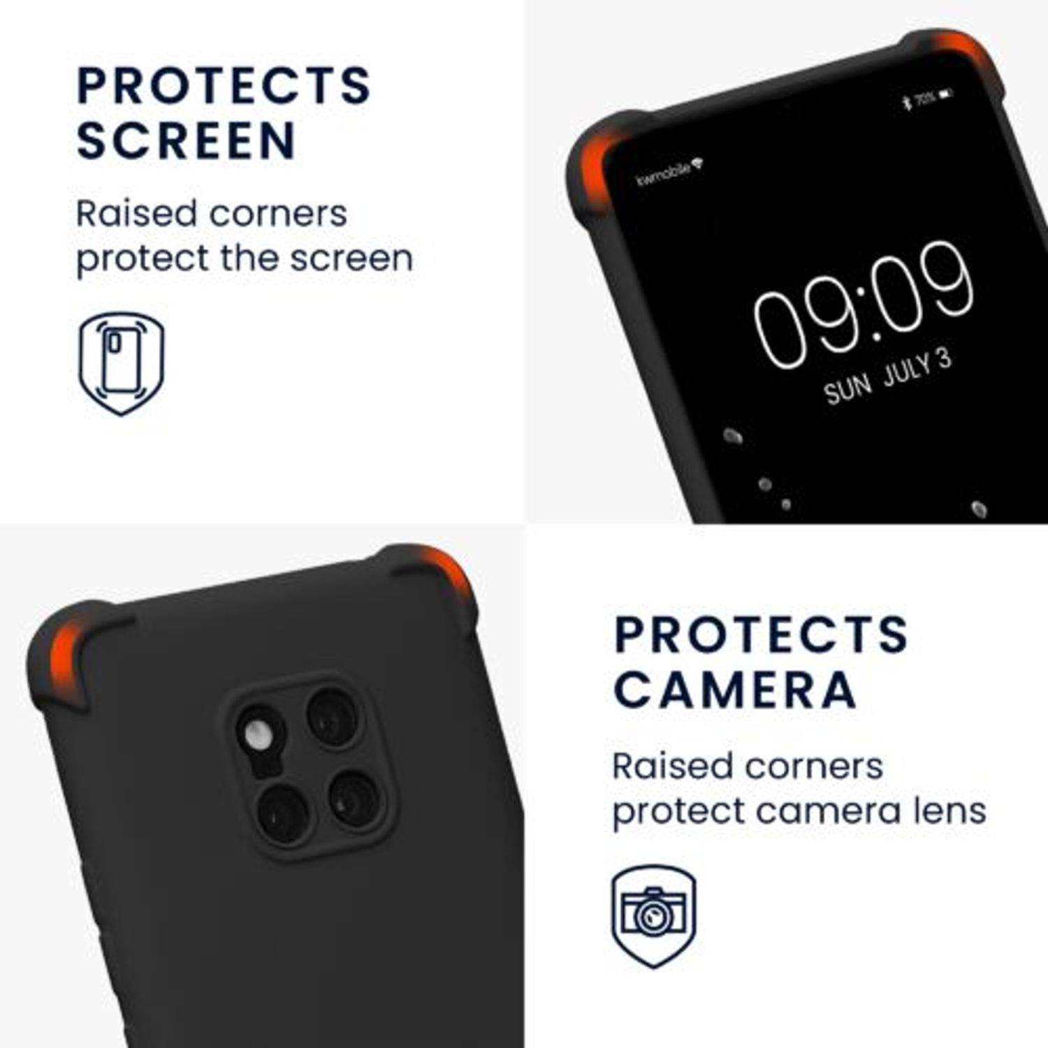 Husa Kwmobile pentru Huawei Mate 20 Pro, Silicon, Negru, 59004.01 fotografia produsului View 3 L