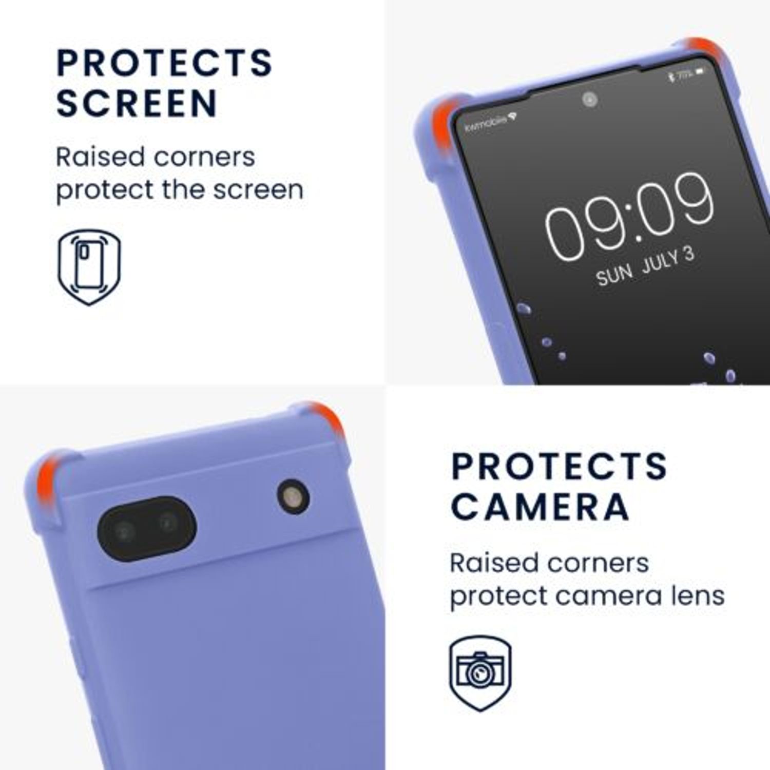 Husa Kwmobile pentru Google Pixel 6a, Silicon, Albastru, 58567.108 fotografia produsului View 16 L