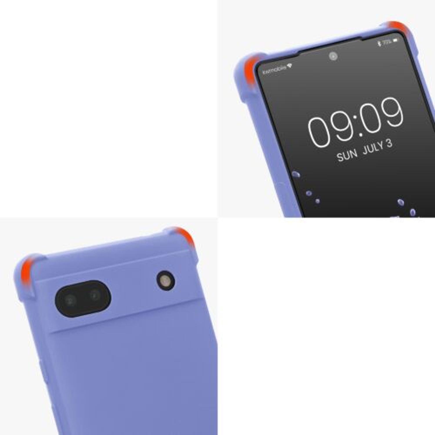 Husa Kwmobile pentru Google Pixel 6a, Silicon, Albastru, 58567.108 fotografia produsului View 8 L