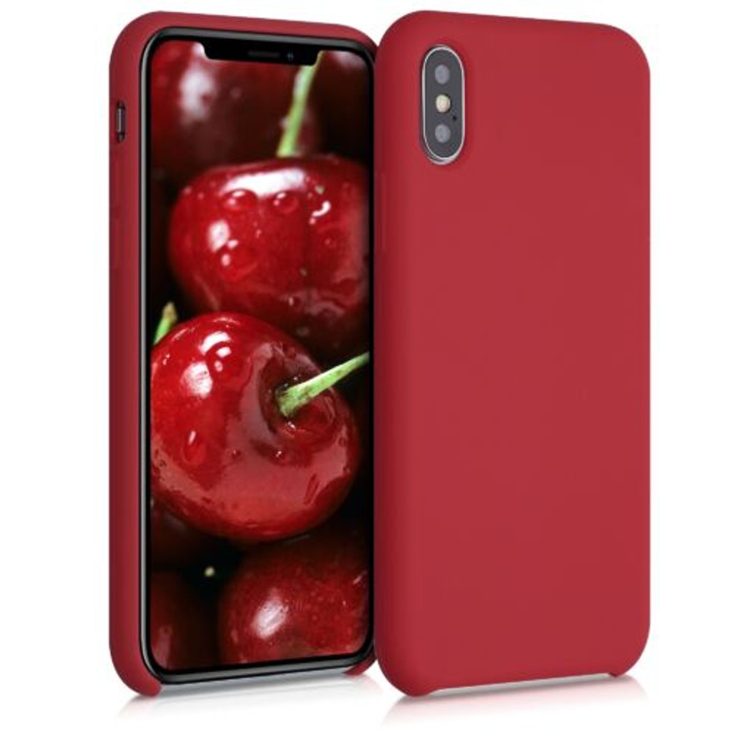 Husa pentru iPhone X/iPhone XS, Silicon, Rosu, 46313.208 fotografia produsului