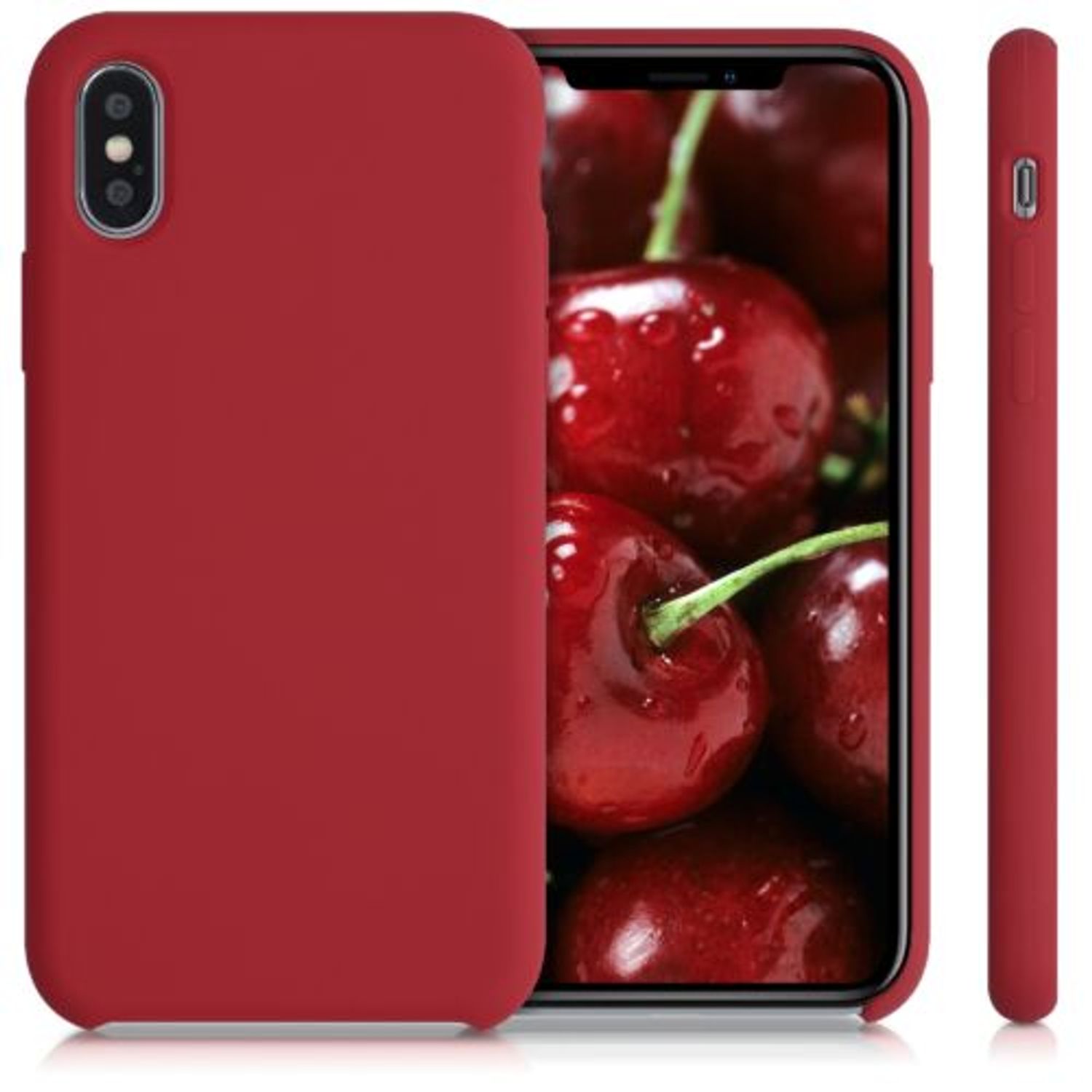 Husa pentru iPhone X/iPhone XS, Silicon, Rosu, 46313.208 fotografia produsului View 2 L