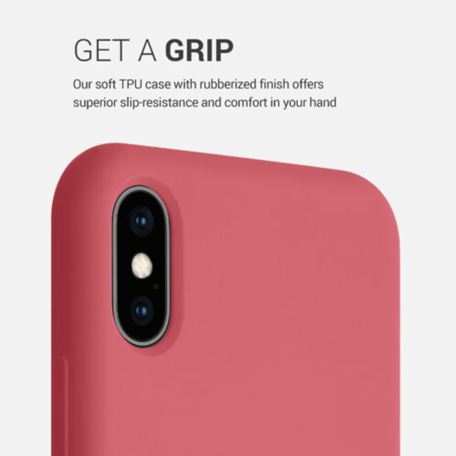 Husa pentru iPhone X/iPhone XS, Silicon, Roz, 46313.219 fotografia produsului View 3 L