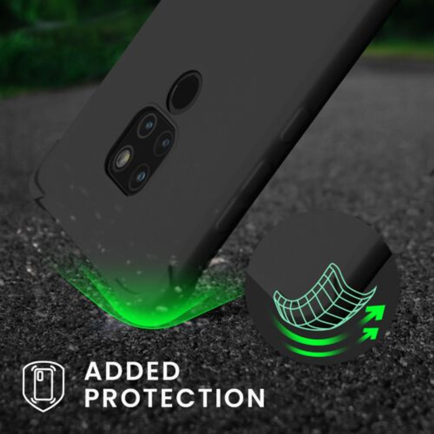 Husa Kwmobile pentru Huawei Mate 20, Silicon, Negru, 59006.01 fotografia produsului View 2 L