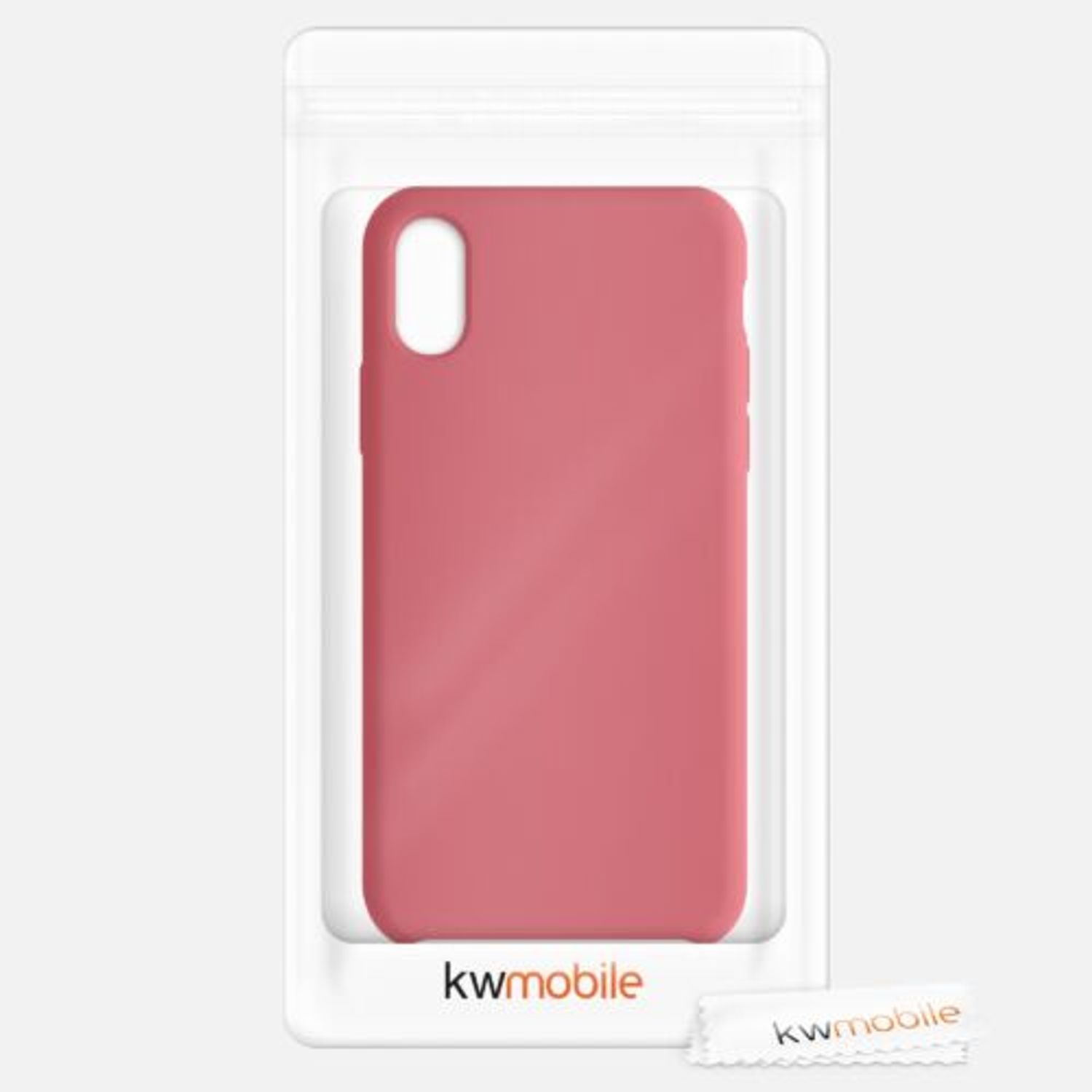 Husa pentru iPhone X/iPhone XS, Silicon, Roz, 46313.219 fotografia produsului View 7 L