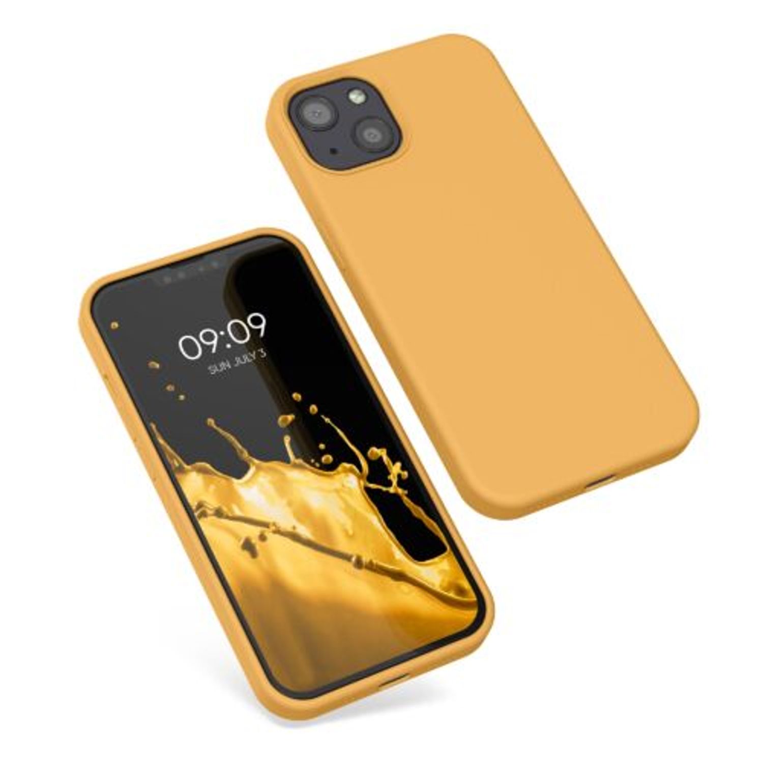 Husa Kwmobile pentru Apple iPhone 13, Silicon, Portocaliu, 55878.217 fotografia produsului